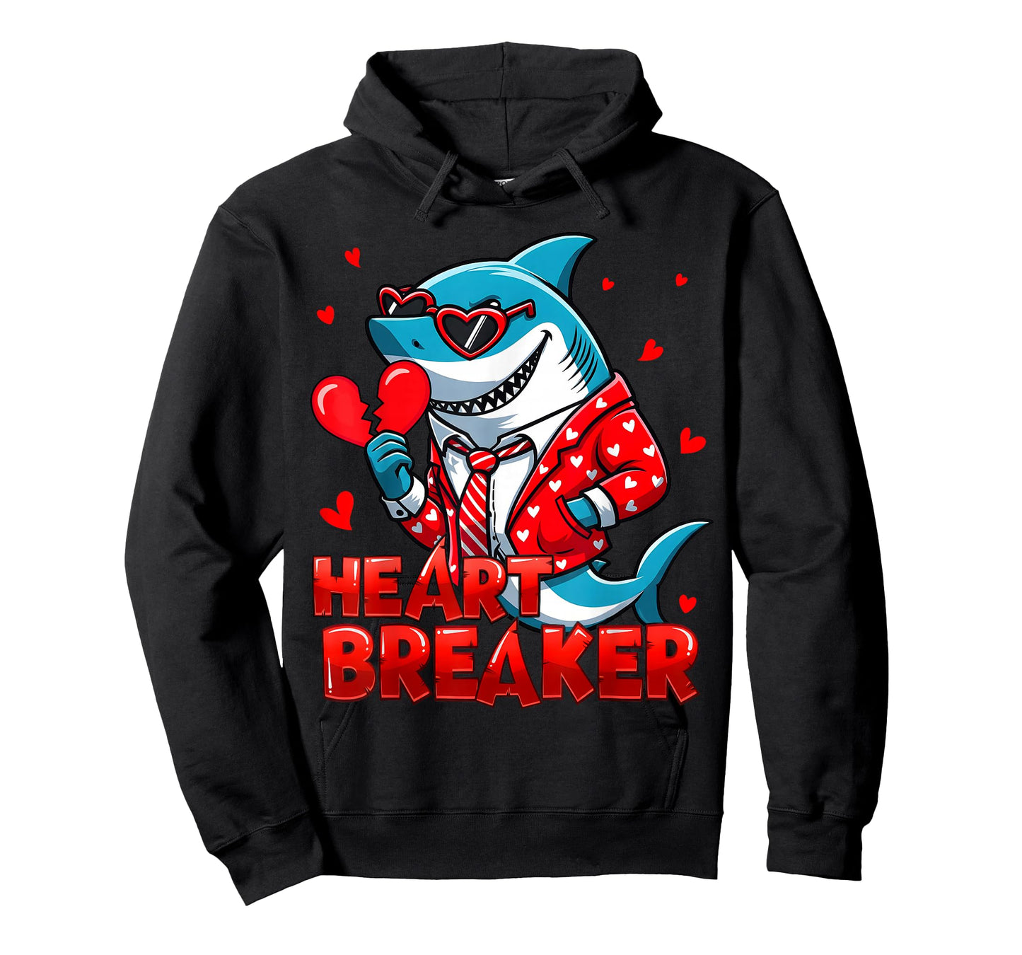 Heart Breaker Shark Valentine Outfit Men Women Kid T-Shirt