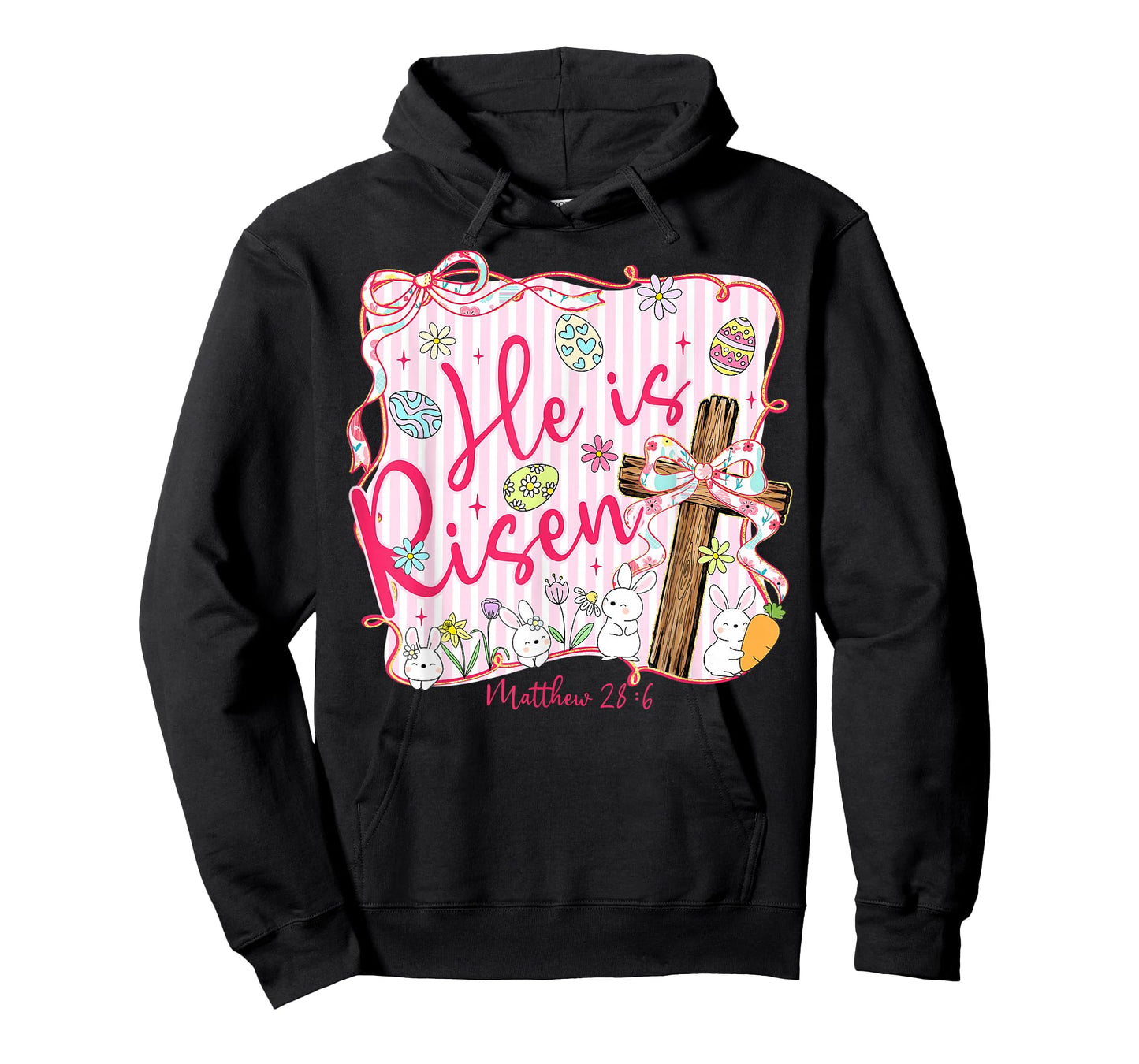 He is Risen Jesus Christian Easter Coquette Bow Faith Women T-Shirt