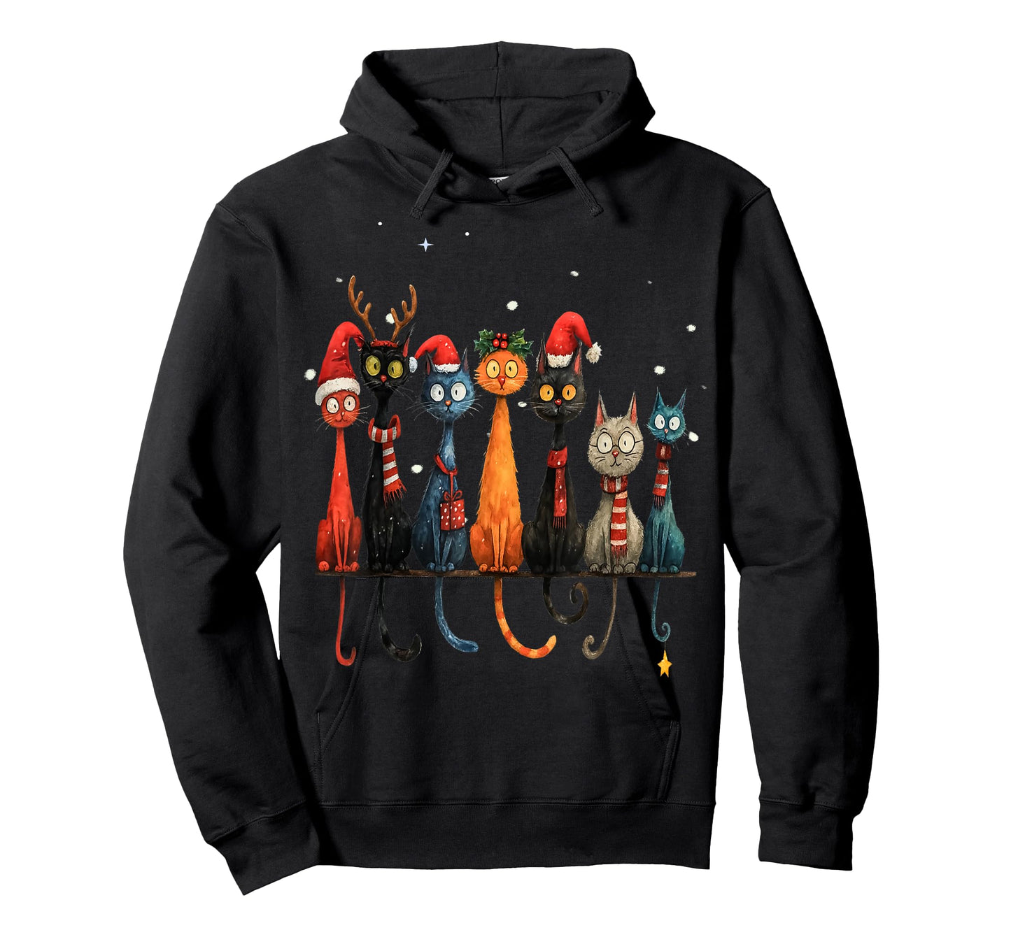 Christmas Whimsical Mid-Century Modern Look Cats 50& 60s T-Shirt