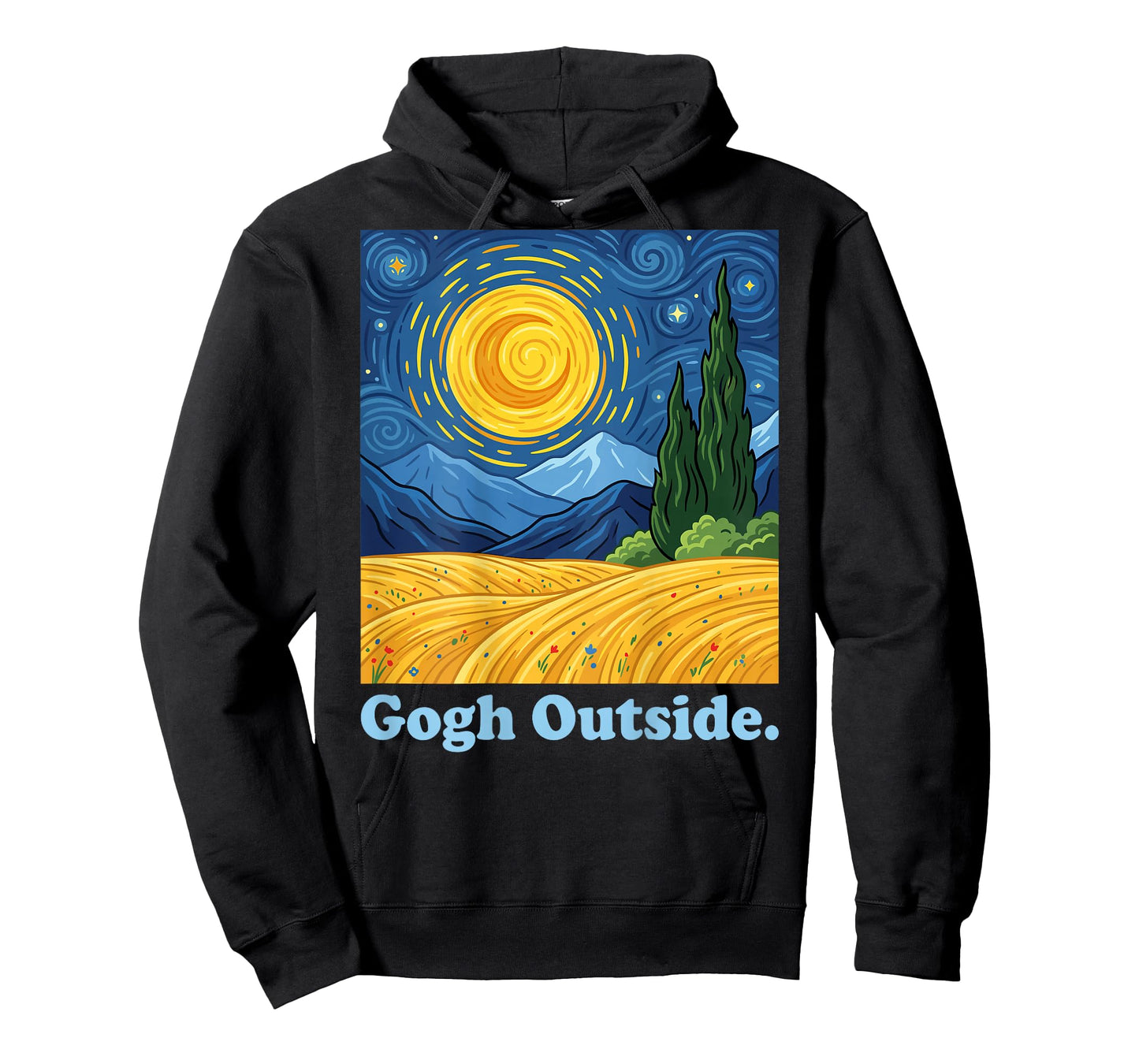 Gogh Outside T Starry Night Inspirational Van Gogh Style T-Shirt