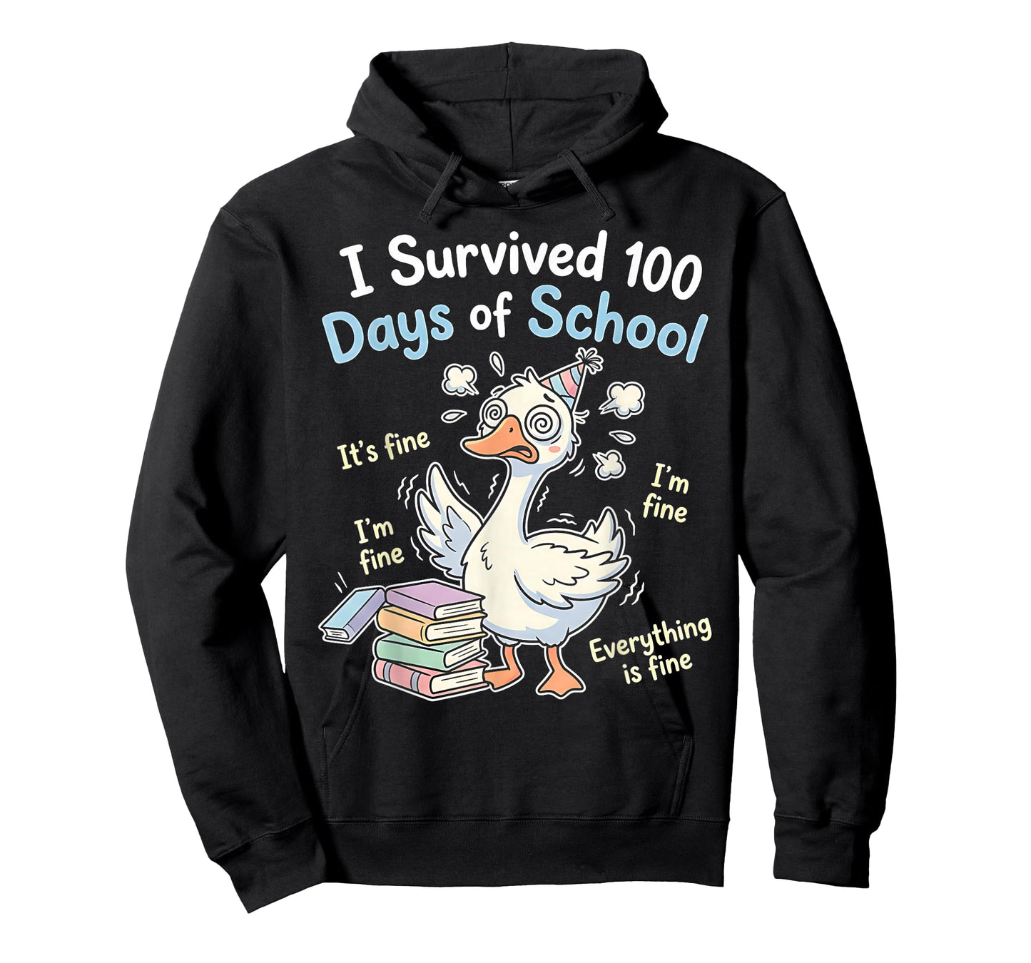 I Survived 100 Days of School Funny Goose 100th Day Teacher T-Shirt
