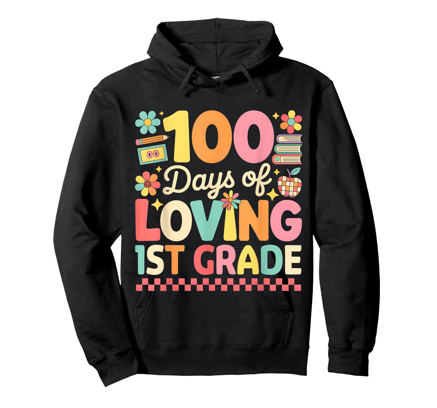 100 Days of Loving 1st Grade Groovy 100th Day Teachers Kids T-Shirt
