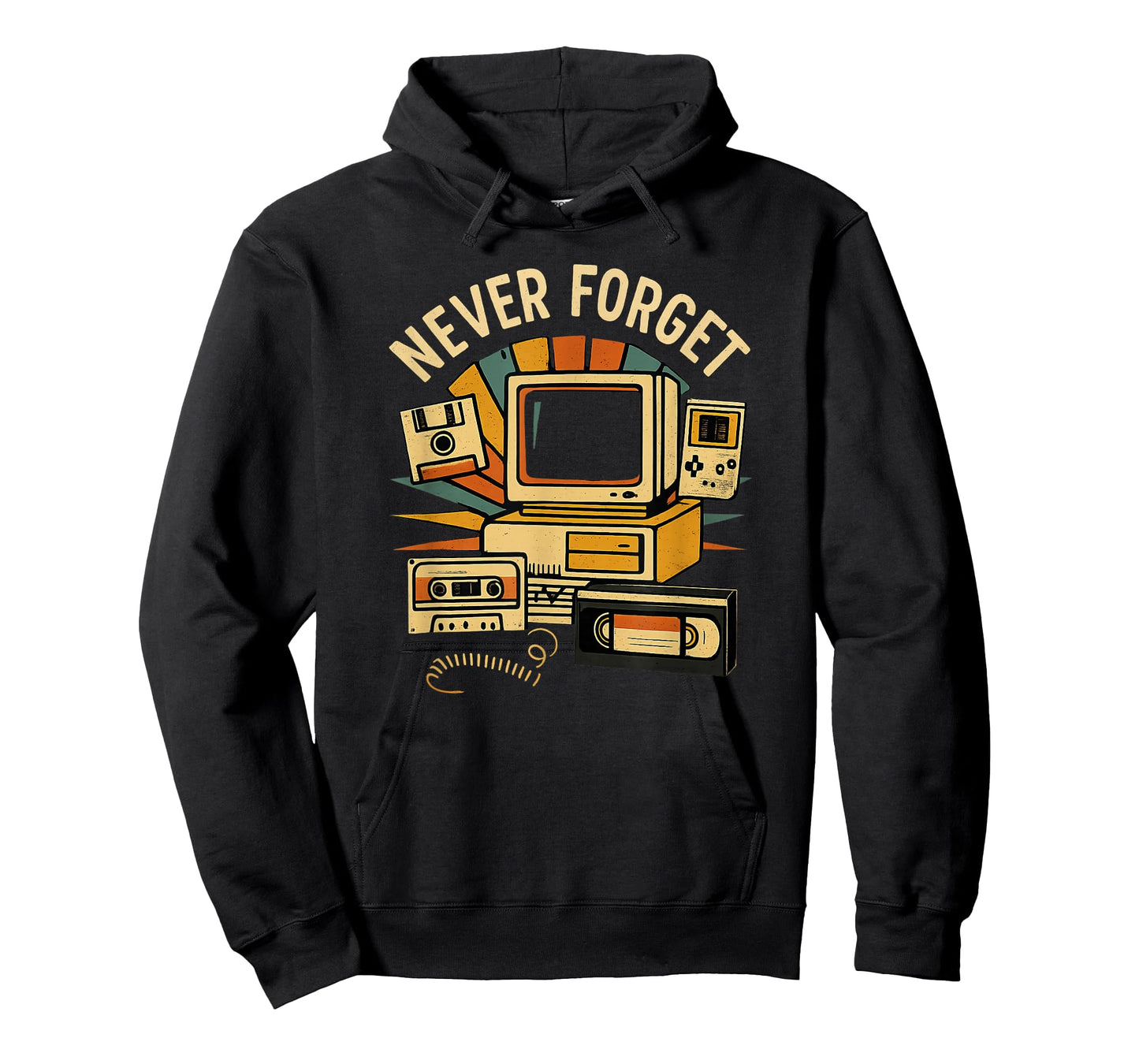 Never Forget Retro Tech Vintage 80s Nostalgia T-Shirt