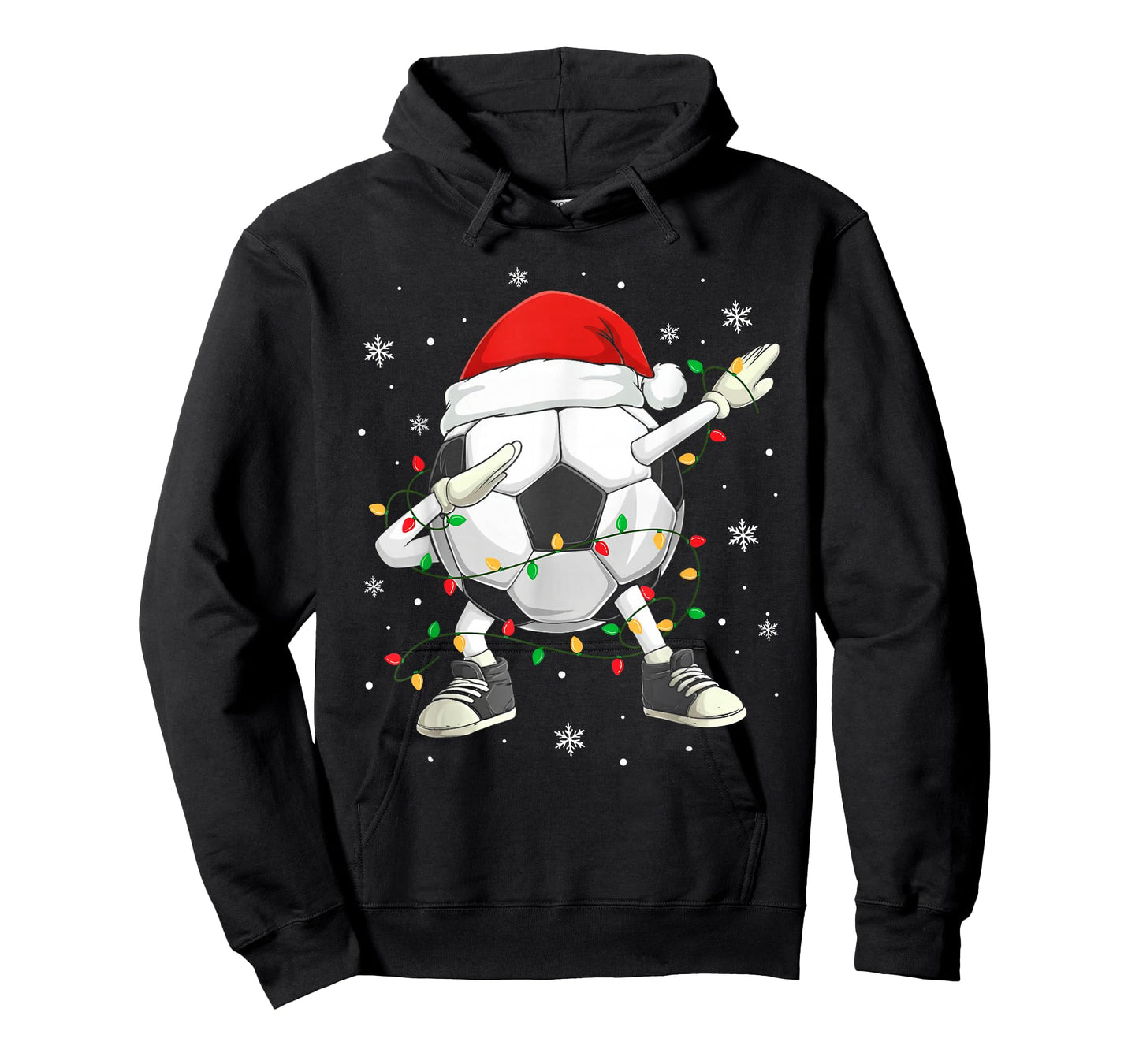 Santa Soccer Ball Sports Christmas Soccer Player Men Boys T-Shirt