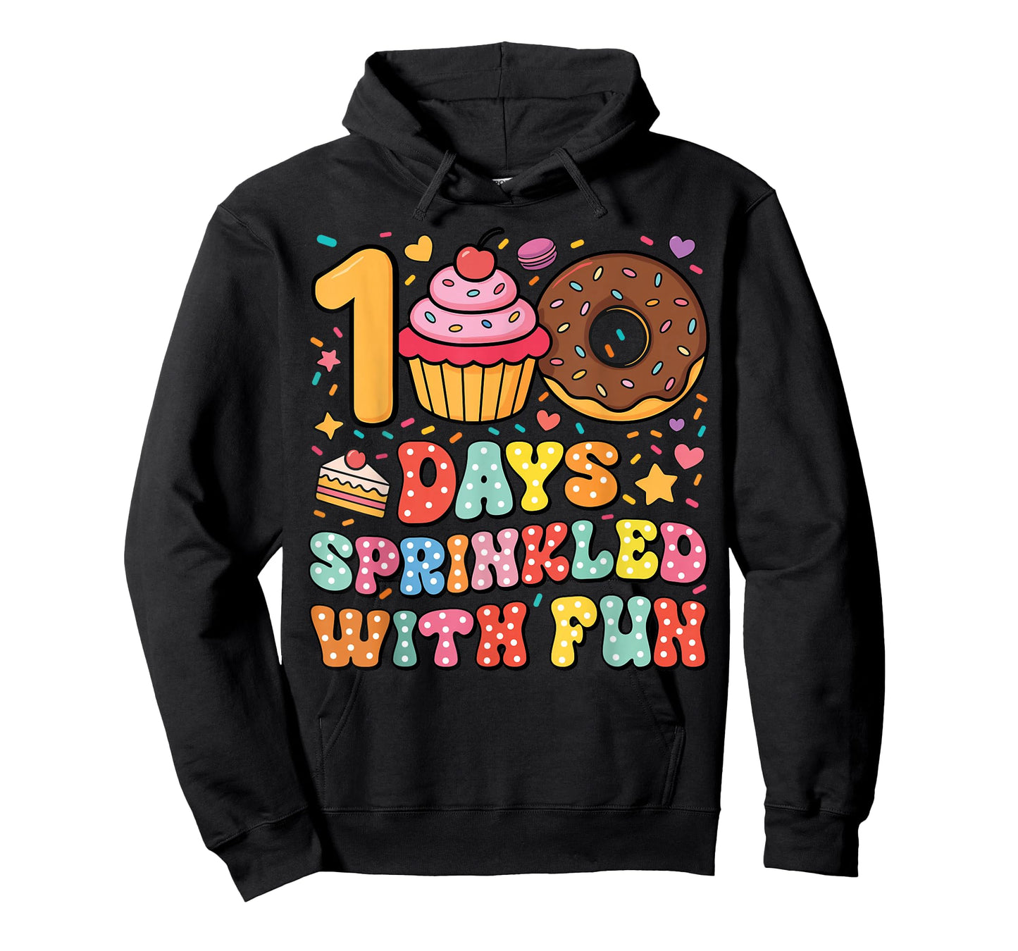 100 Days Sprinkled with Fun Cupcake Donut Teacher Baking T-Shirt