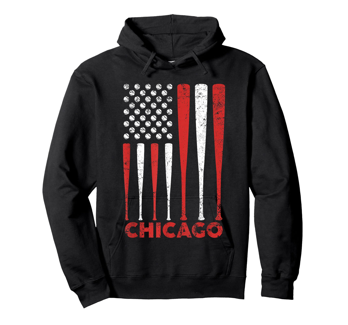 Chicago Flag Vintage Baseball Gift for Men Women Kids T-Shirt
