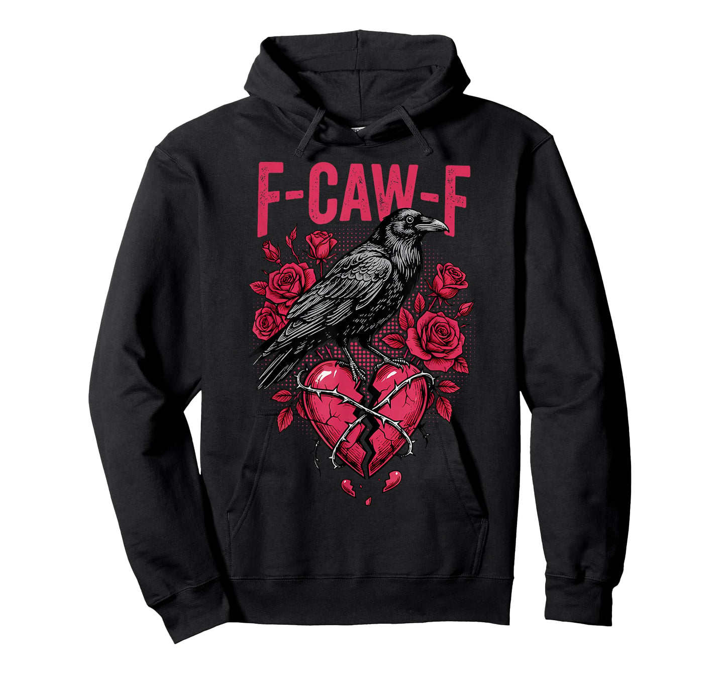 Funny Black Bird F-Caw-F Anti Valentines Day Single Humor T-Shirt