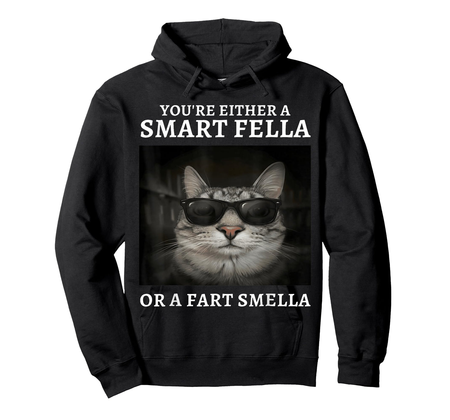You're Either A Smart Fella Or A Fart Smella Funny Cat Meme T-Shirt