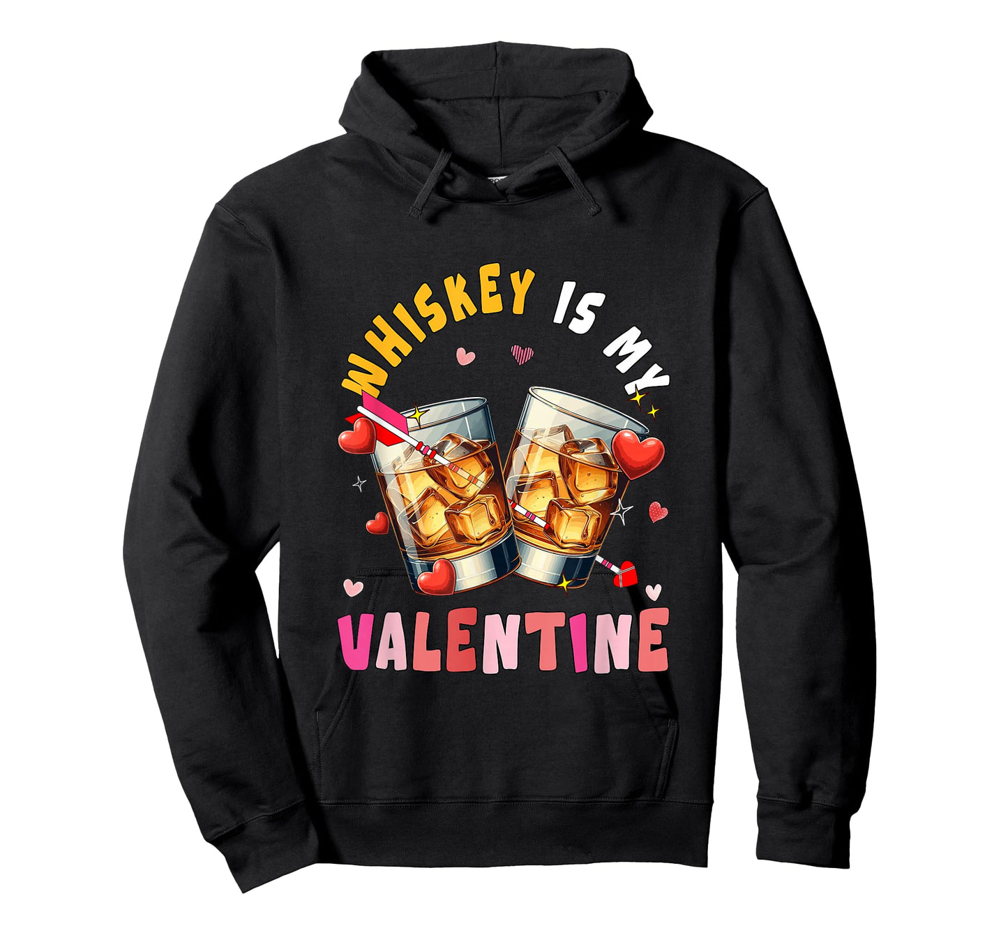 Whiskey is My Valentine Hearts Matching Drinker Family T-Shirt