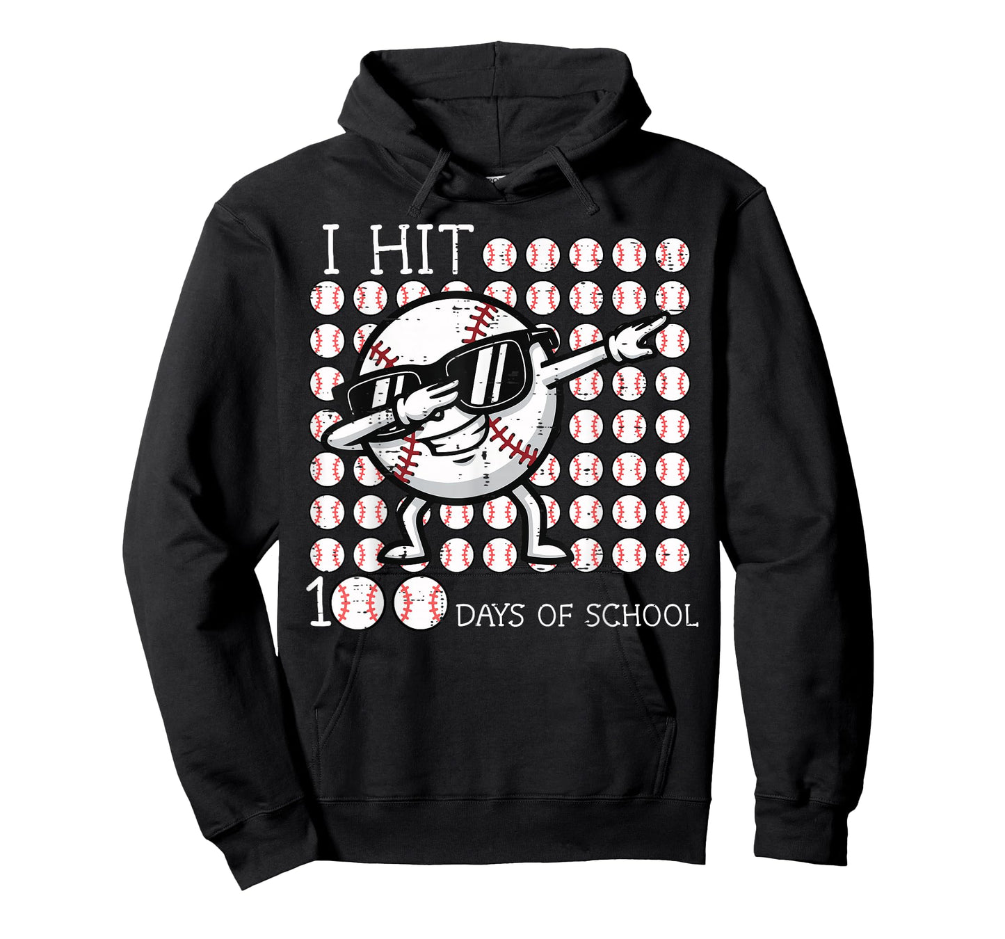I Hit 100 Days of School Dabbing Baseball 100th Day Boy Kids T-Shirt