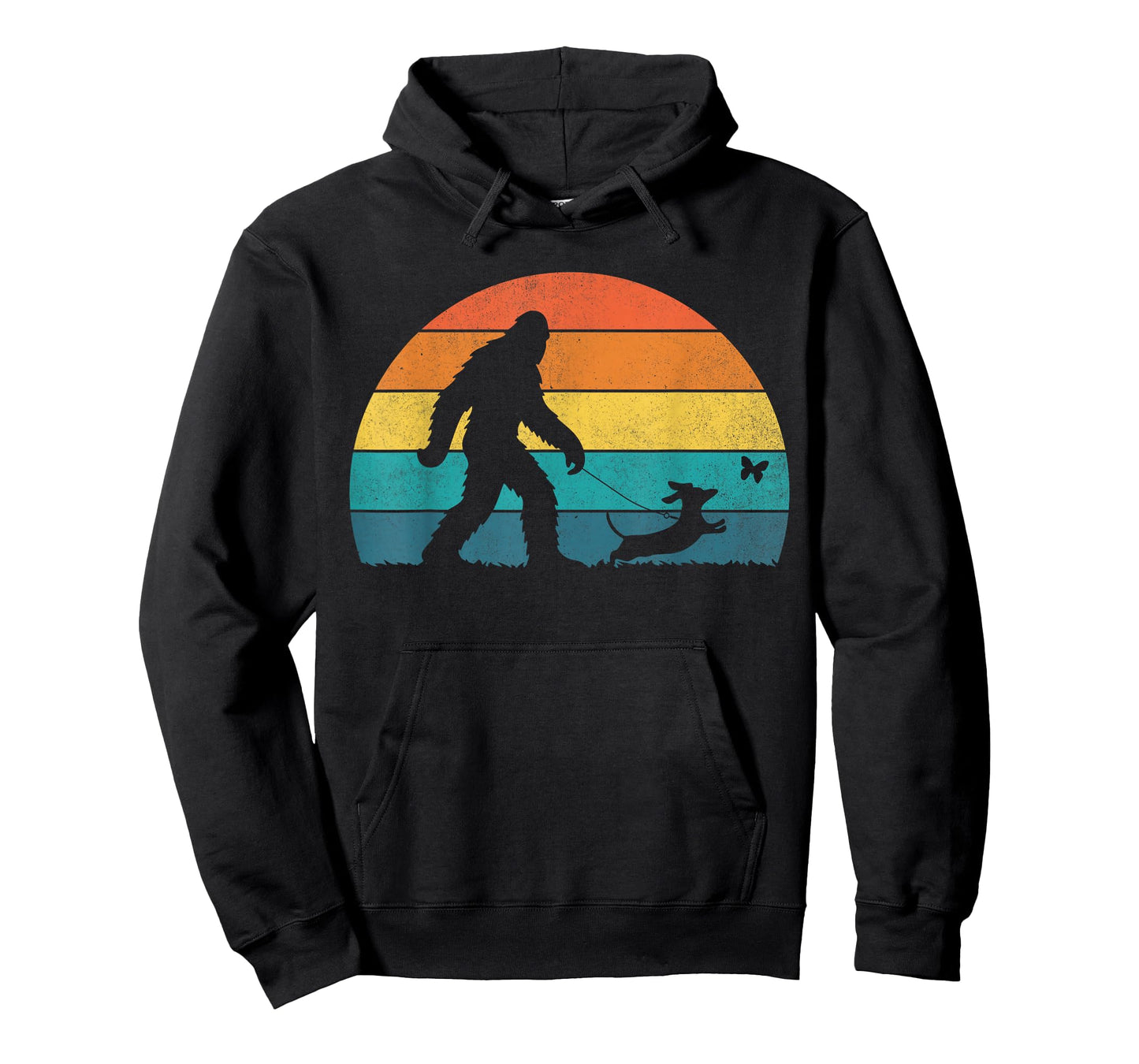 Bigfoot Walking Dachshund Funny Sasquatch Dog Dad Men Boys T-Shirt