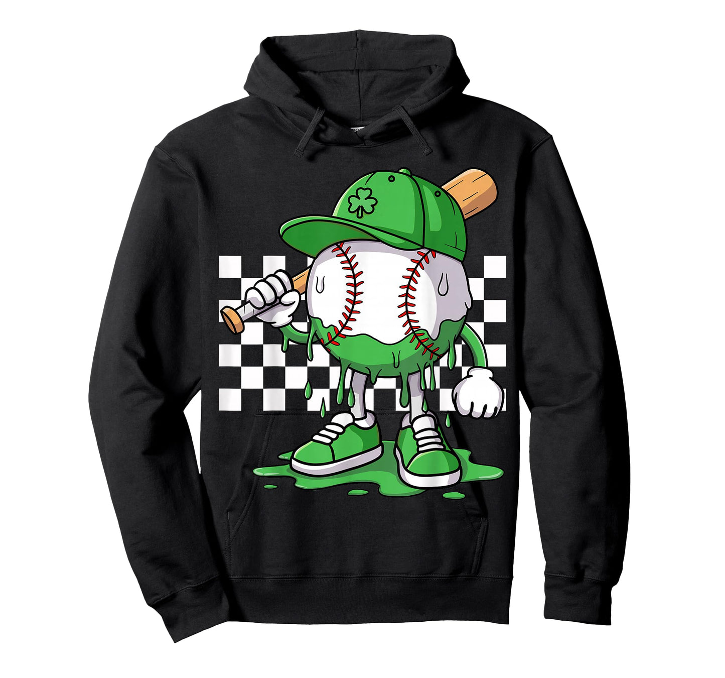 Boys Happy St Patricks Day Kids Baseball Ice Cream Drip T-Shirt