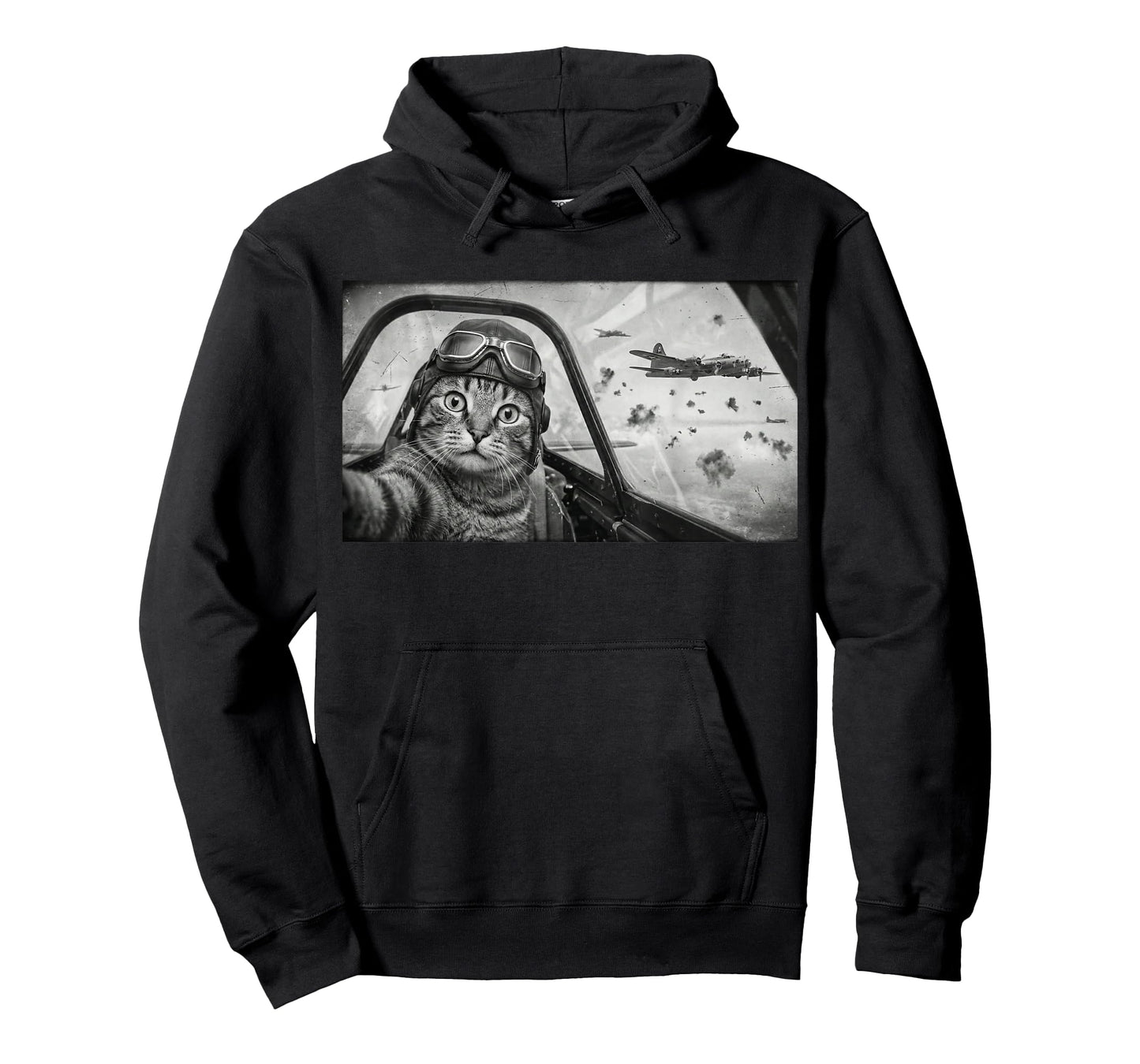 WW2 Cat in WWII Plane T-Shirt