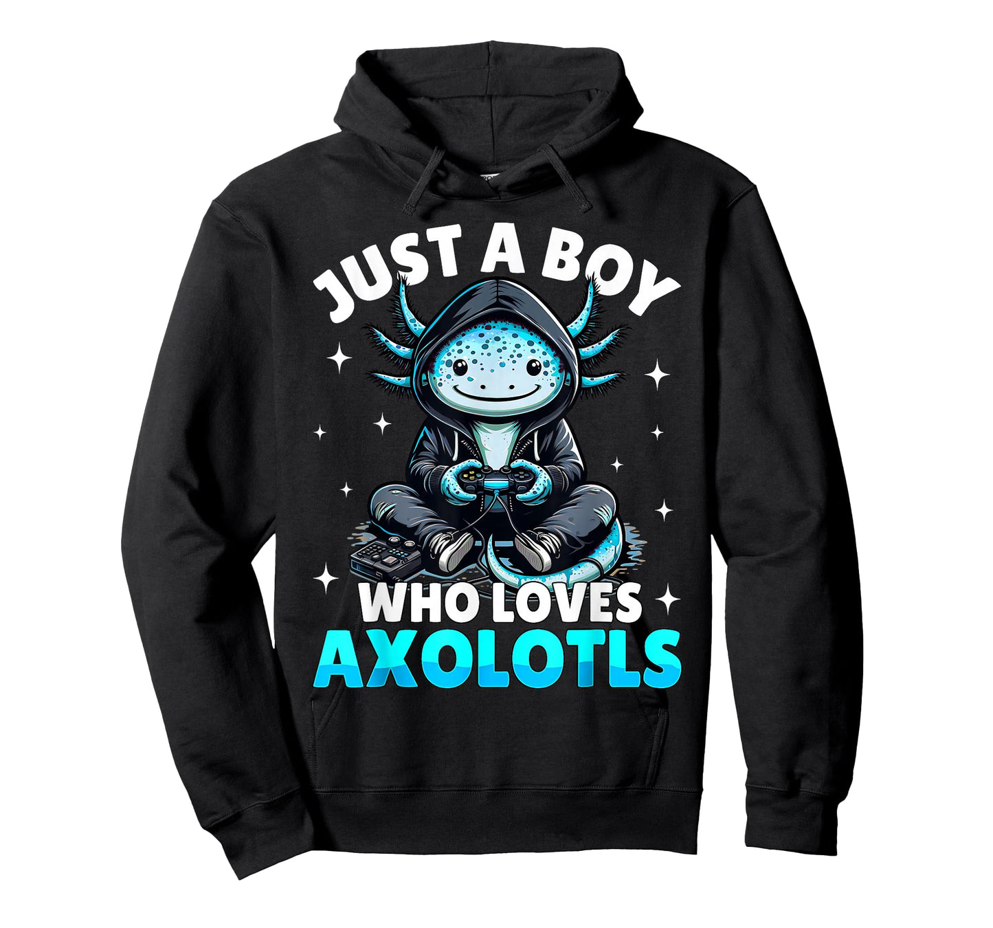 Just A Boy Who Loves Axolotls Kids Boys Cute Gamer T-Shirt