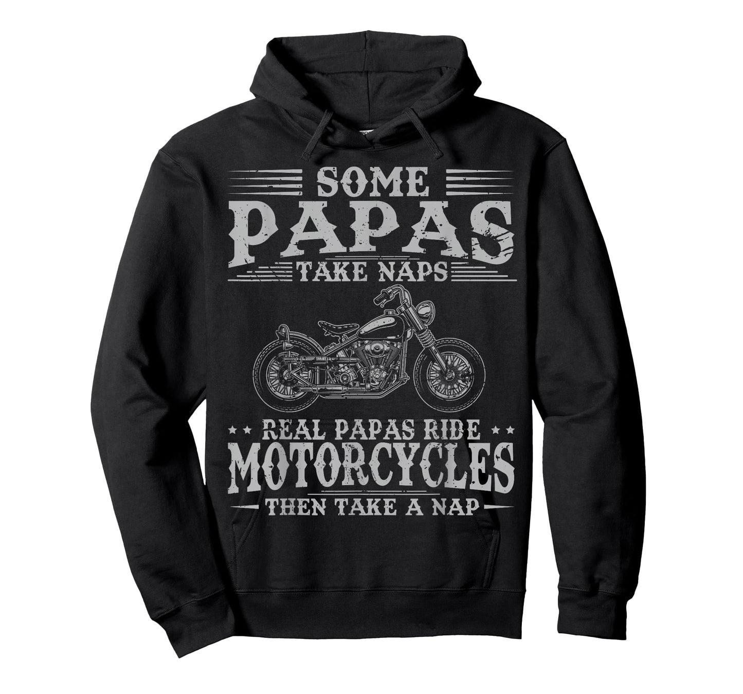 Real Papas Ride Motorcycles Then Take Naps Funny Biker Rider T-Shirt