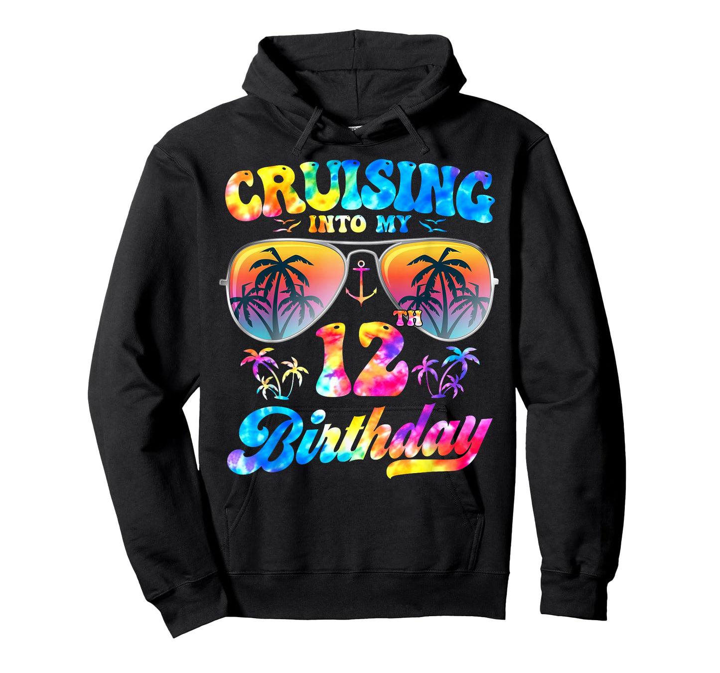 Tie-Dye Cruising Into My 12th Birthday Cruise 12 Years Old T-Shirt