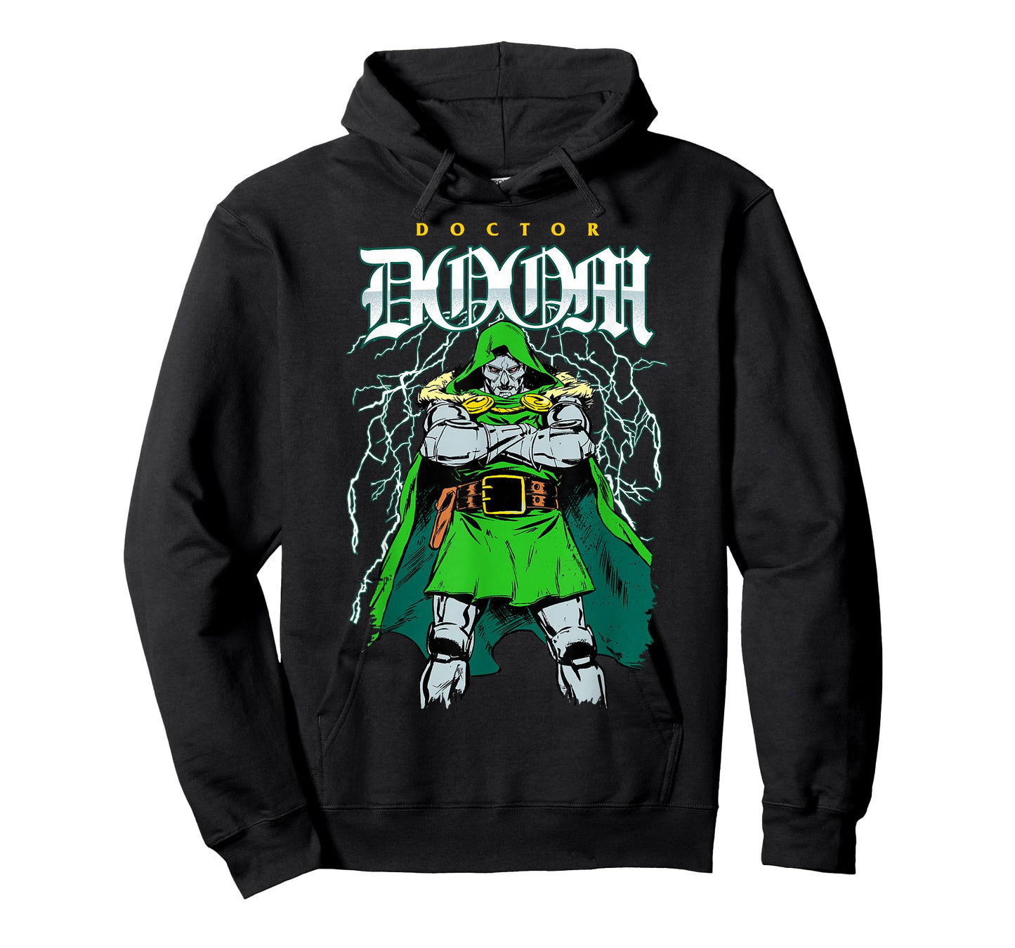 Marvel Doctor Doom with Lightning Background T-Shirt
