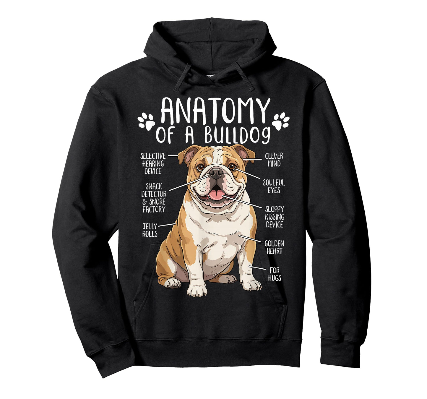 Funny Bulldog Anatomy English Bulldog Dog Lover Owner T-Shirt