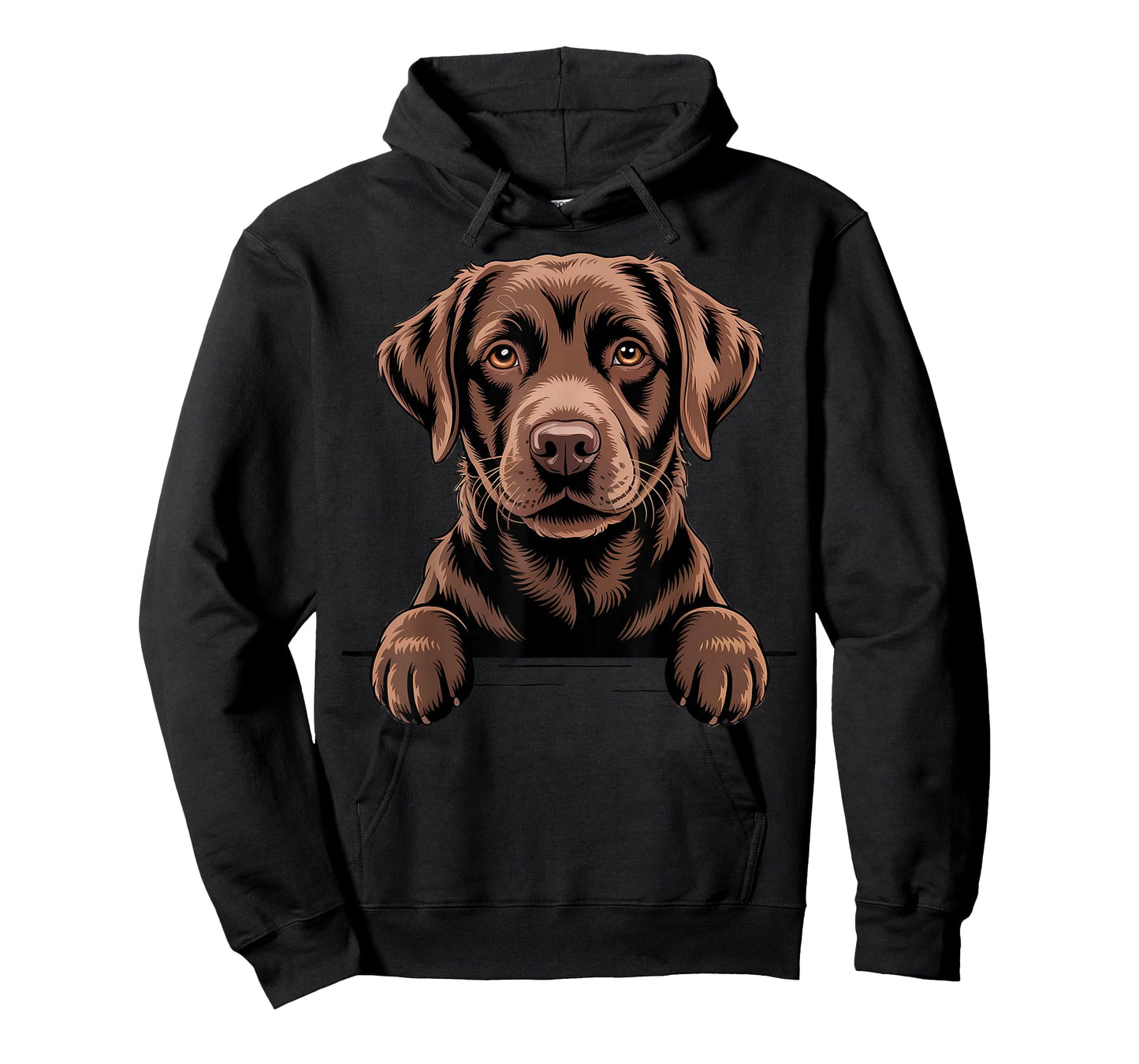 Chocolate Lab Funny Peeking Pocket Labrador Puppy Dog Lover T-Shirt