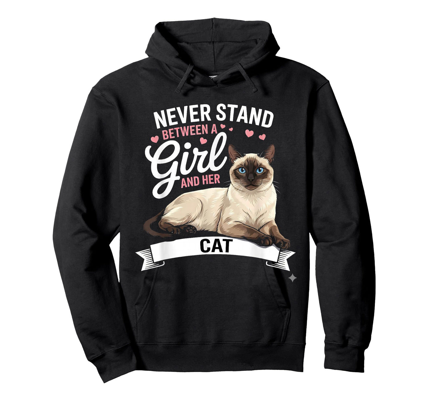 Never Stand Between a Girl and Her Siamese Cat T-Shirt