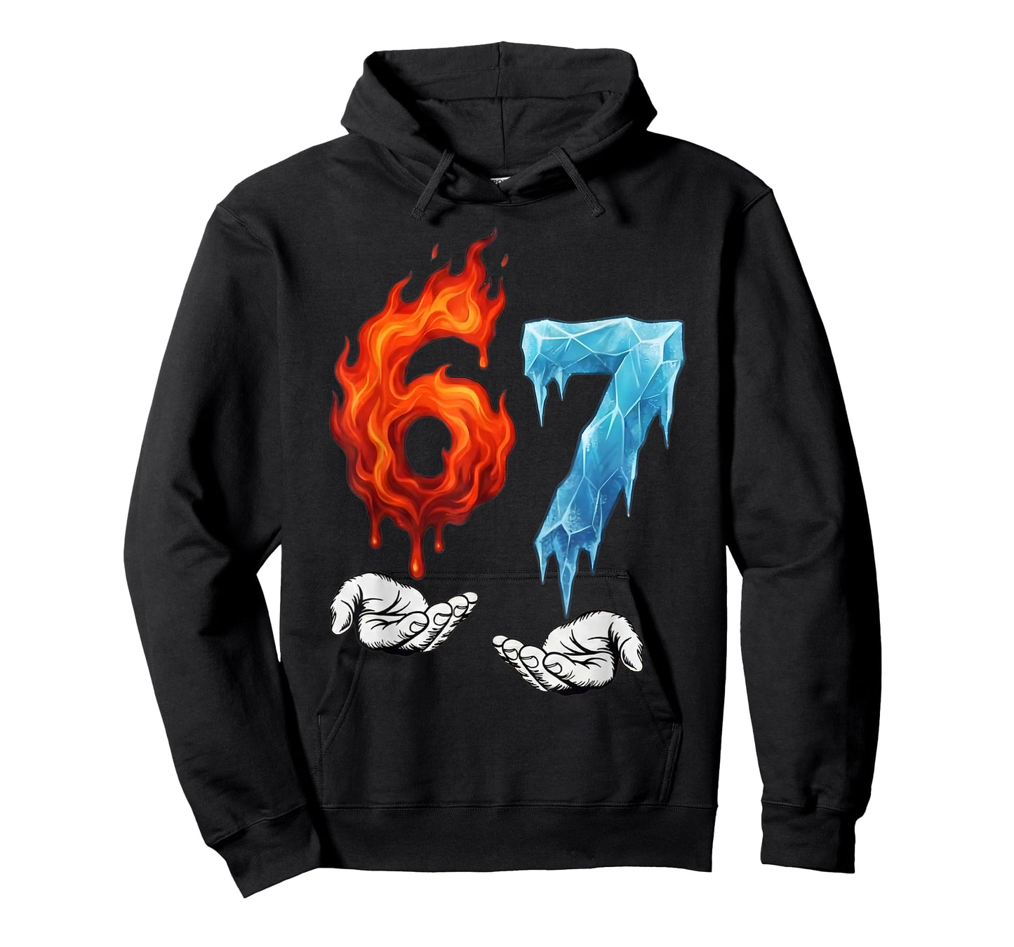 6 7 Meme Six Seven Ice 67 Flames Funny Kids Youth Men Women T-Shirt