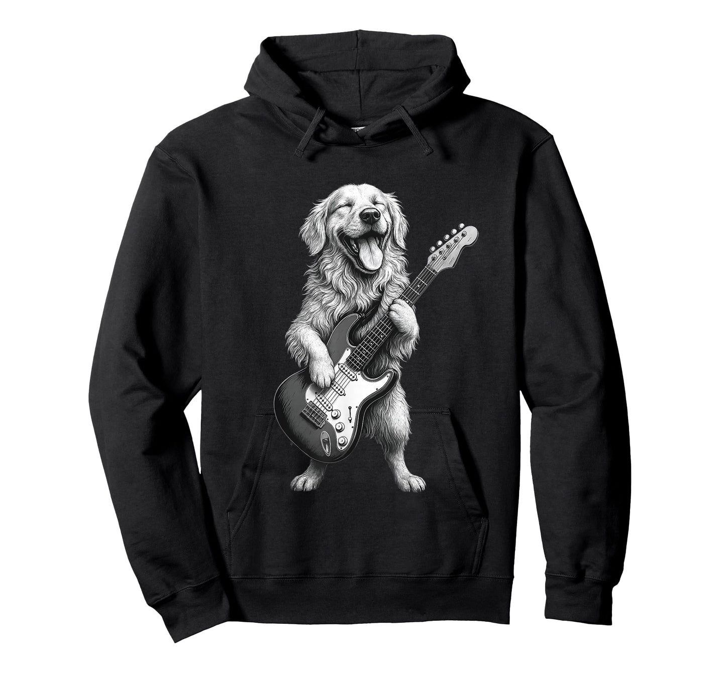 Golden Retriever Playing Guitar Funny Dog Lover T-Shirt
