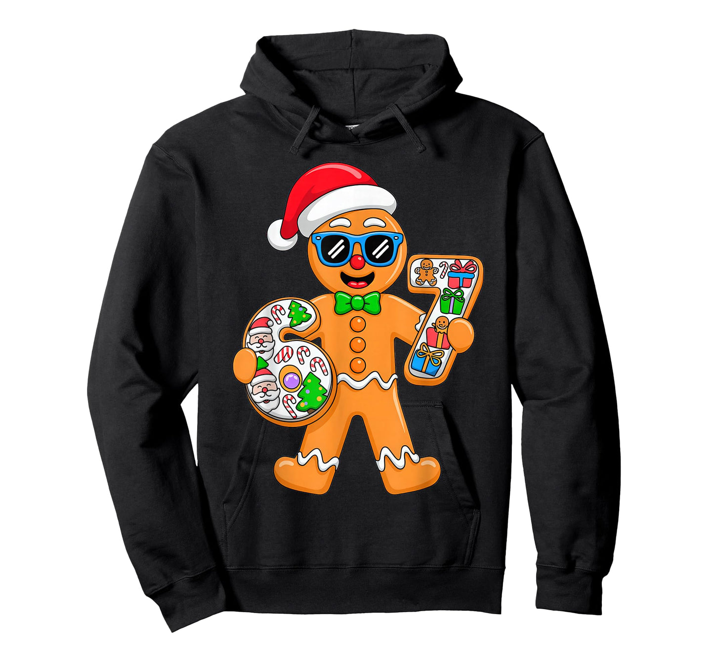 Six Seven 67 Gingerbread Man Xmas Pajamas T-Shirt