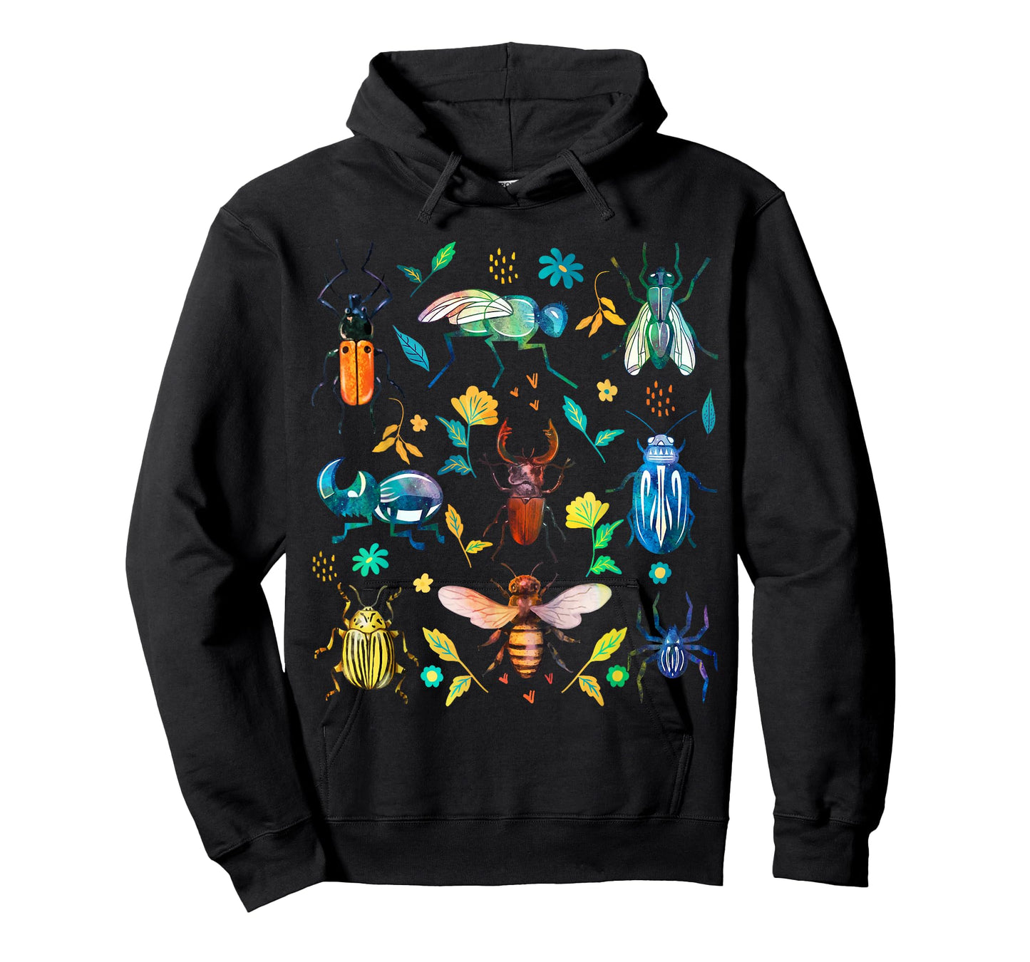 Colorful Insects & Bugs Illustration Entomology Bug Lover T-Shirt