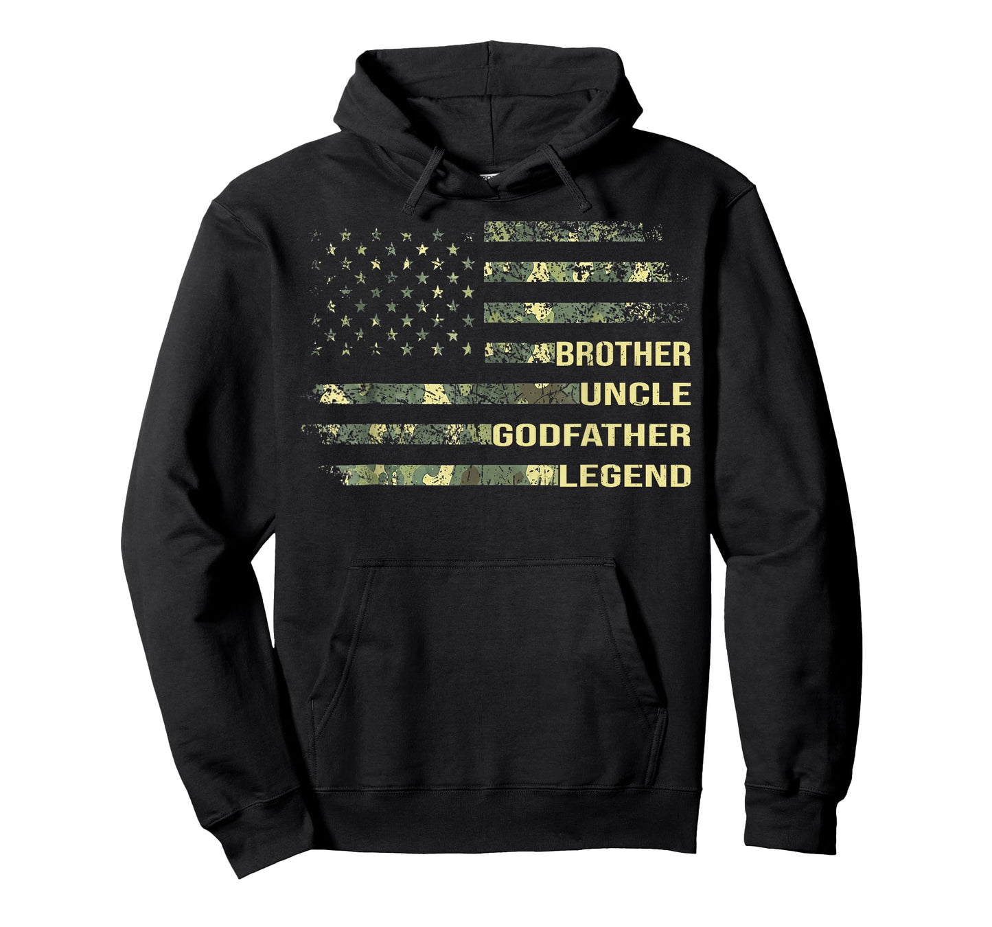 Brother Uncle Godfather Legend Best Uncle Camouflage Flag T-Shirt
