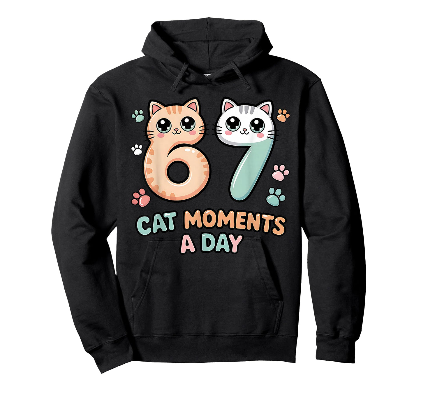 Kawaii Cat Six Seven Alpha Gen Slang 67 Cat Moments A Day T-Shirt