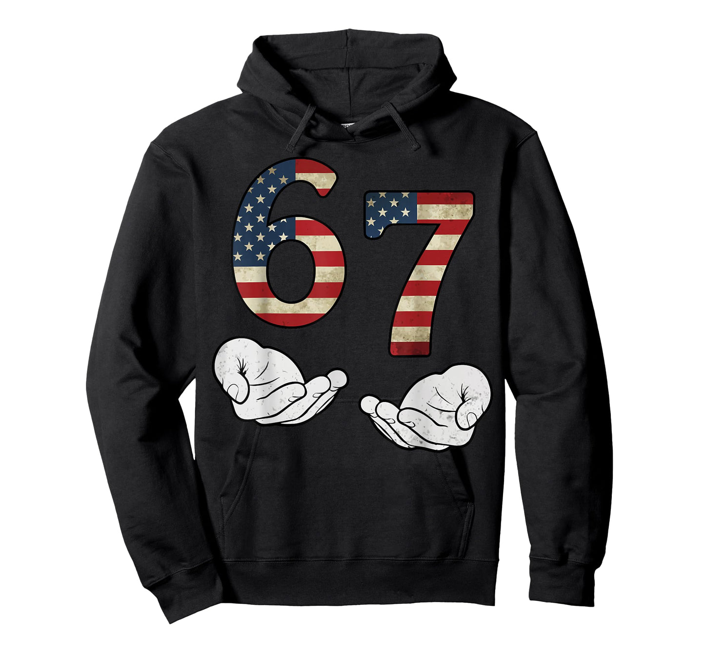 US Flag 6 7 Distressed Six Seven Italian Brainrot 67 USA T-Shirt