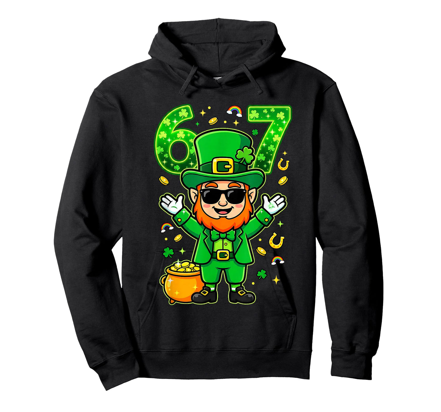 67 Six Seven Funny 6 7 Meme St Patricks Day Leprechaun 67 T-Shirt