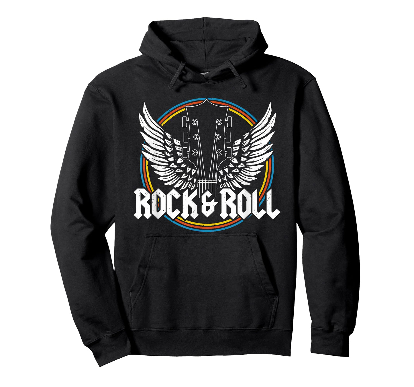 Retro Vintage Rock & Roll Guitar Wings Music Concert Band T-Shirt