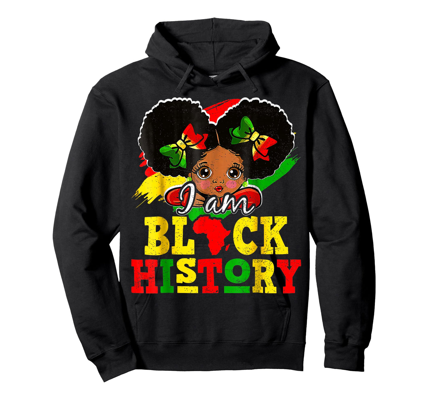 I Am Black History Month African American for Girls Kids T-Shirt