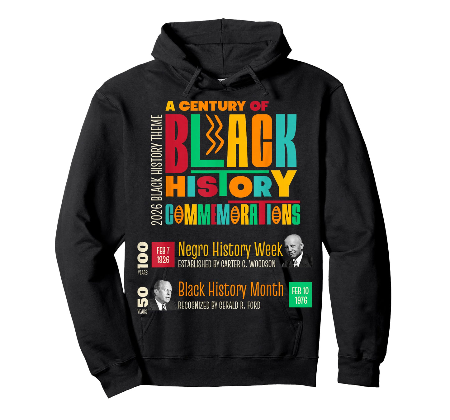 A Century of Black History Commemorations 2026 Black History T-Shirt