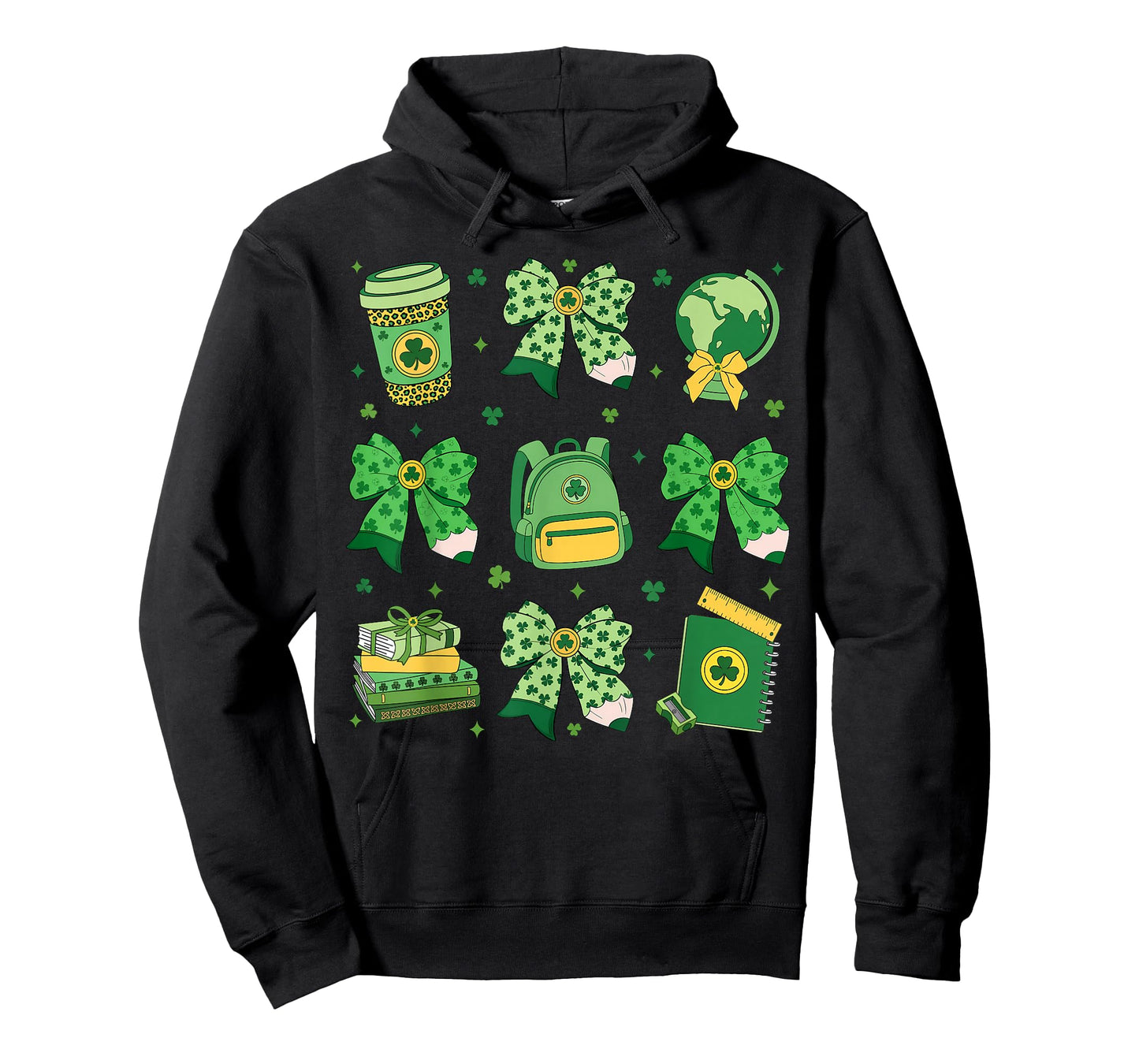 Shamrock Coquette Bow St Patrick's Day Lucky Teacher Kid T-Shirt