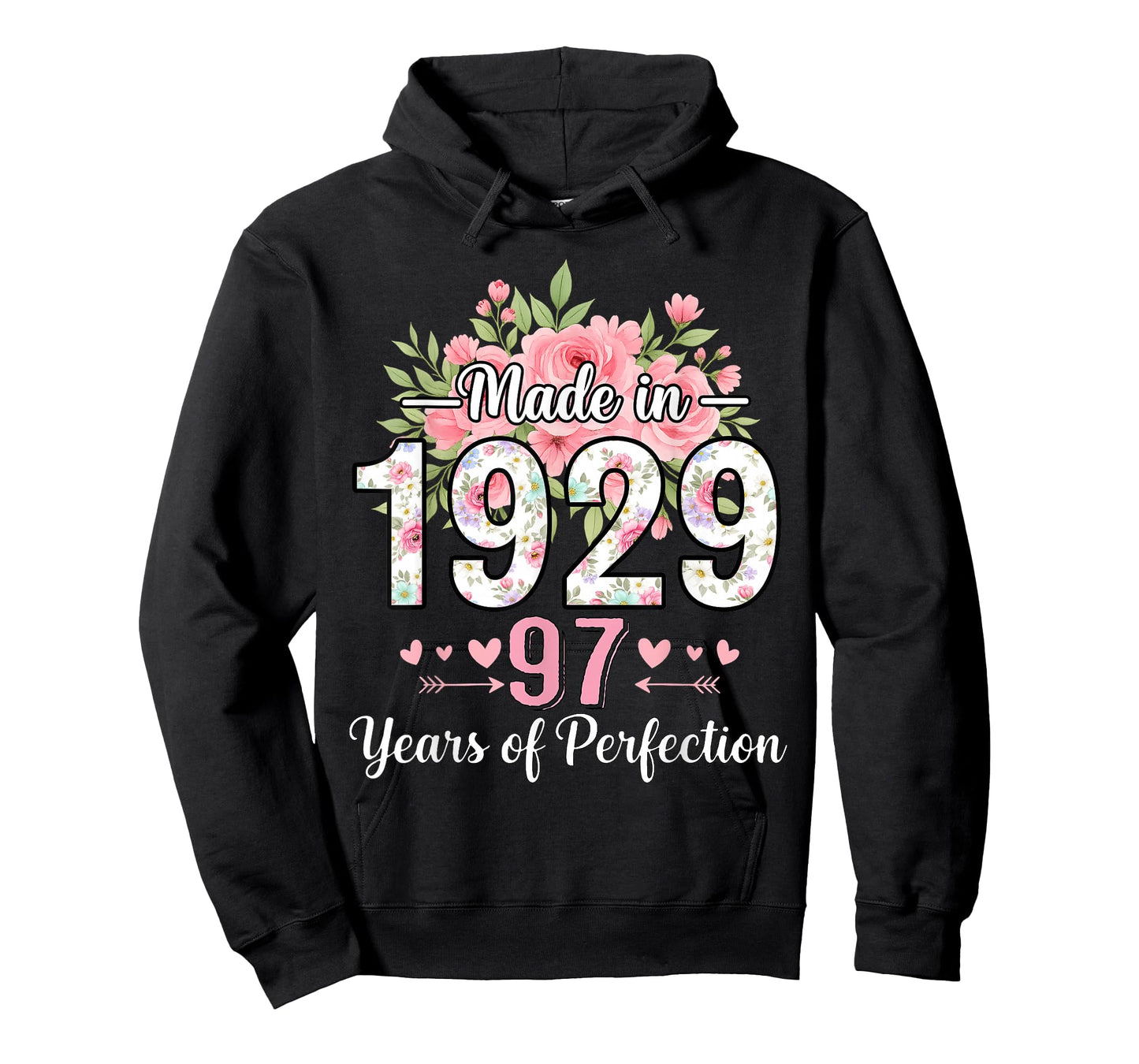 Made in 1929 Floral 97th Birthday Gifts Women 97 Years Old T-Shirt