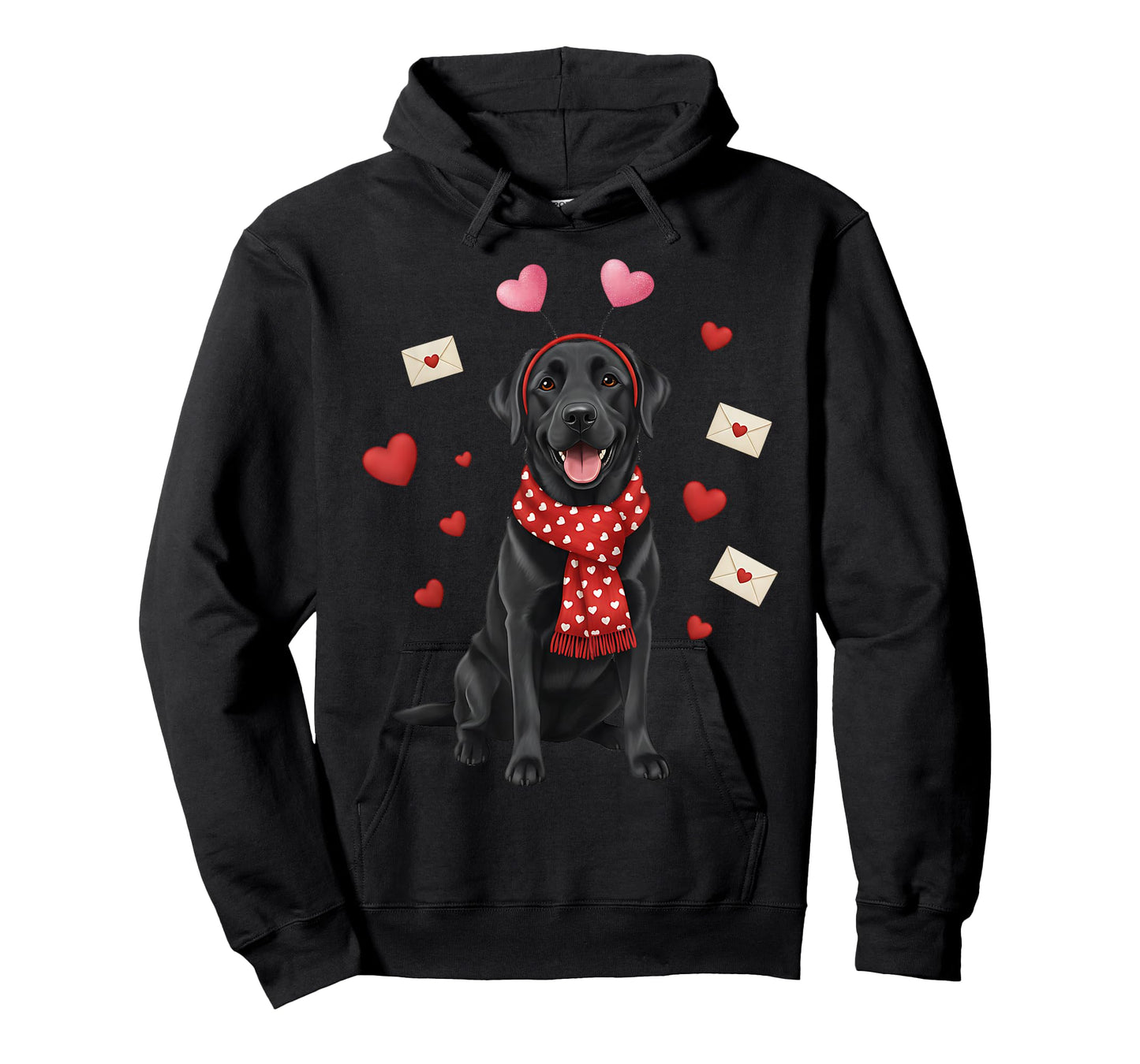 Cute Labrador Valentine’s Day Dog Mom - Funny Black Labrador T-Shirt