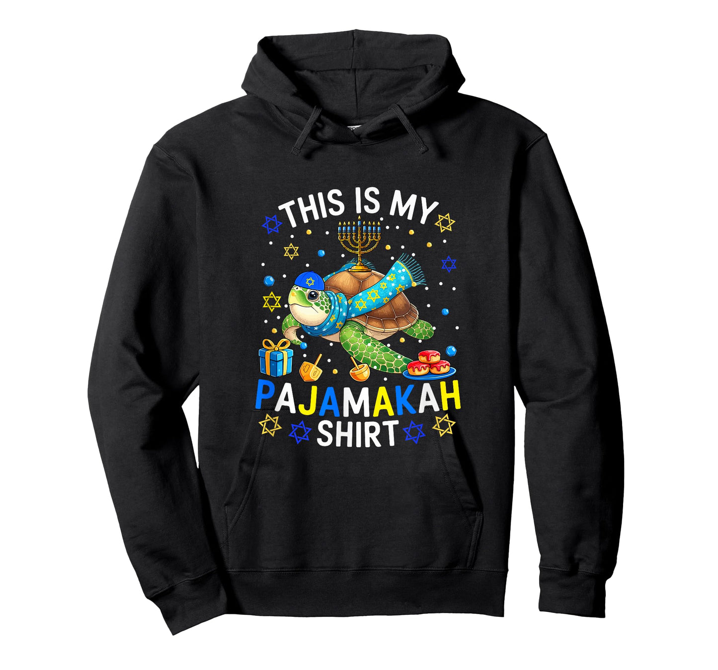 My Pajamakah Shirt Hanukkah Turtle Menorah Jewish Family T-Shirt