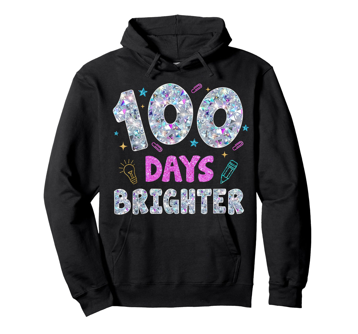 100 Days Brighter Happy 100th Day of School Teachers Kids T-Shirt