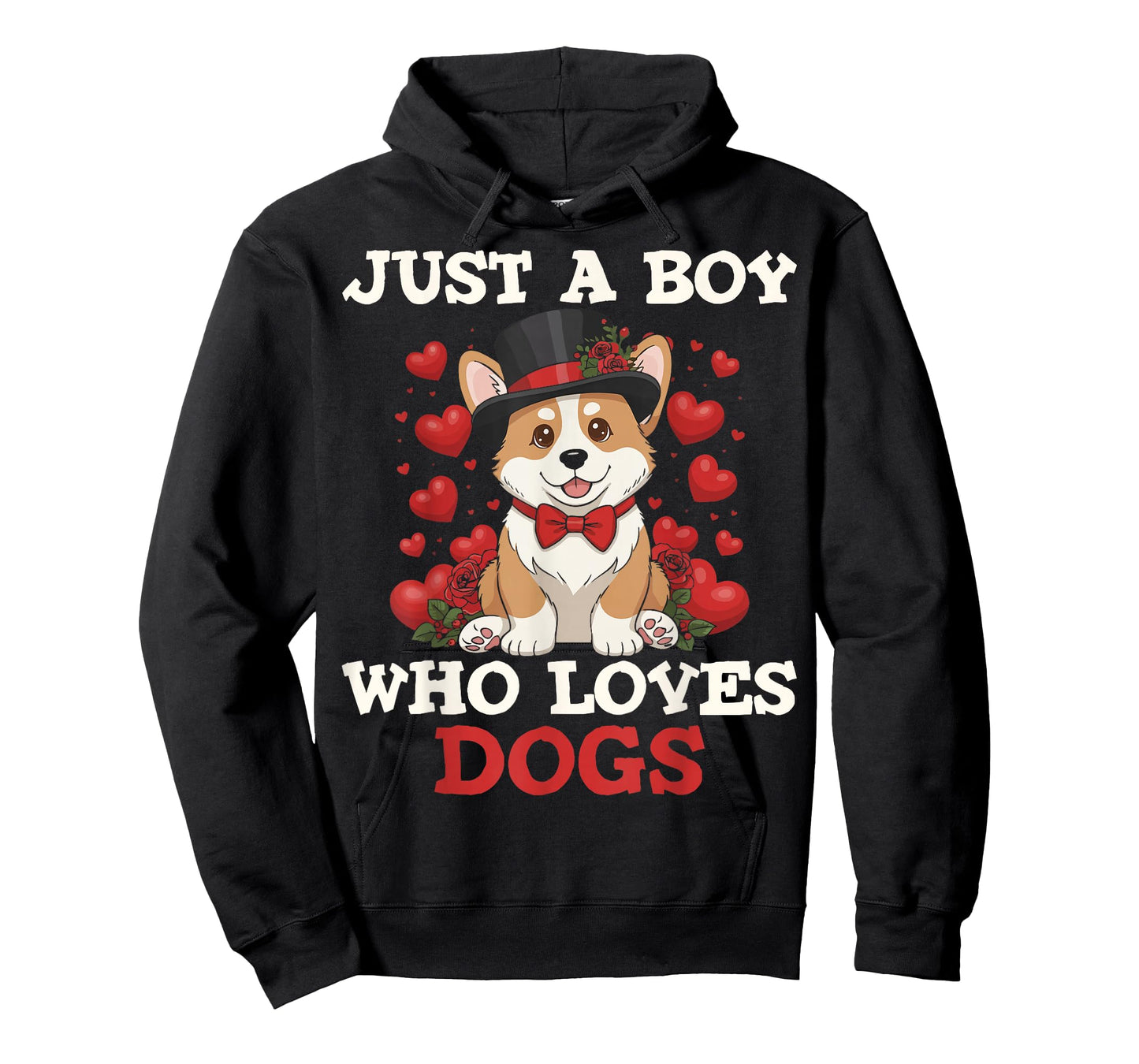 Just A Boy Who Loves Dogs Cute Corgi Dog Pet Animal Lovers T-Shirt