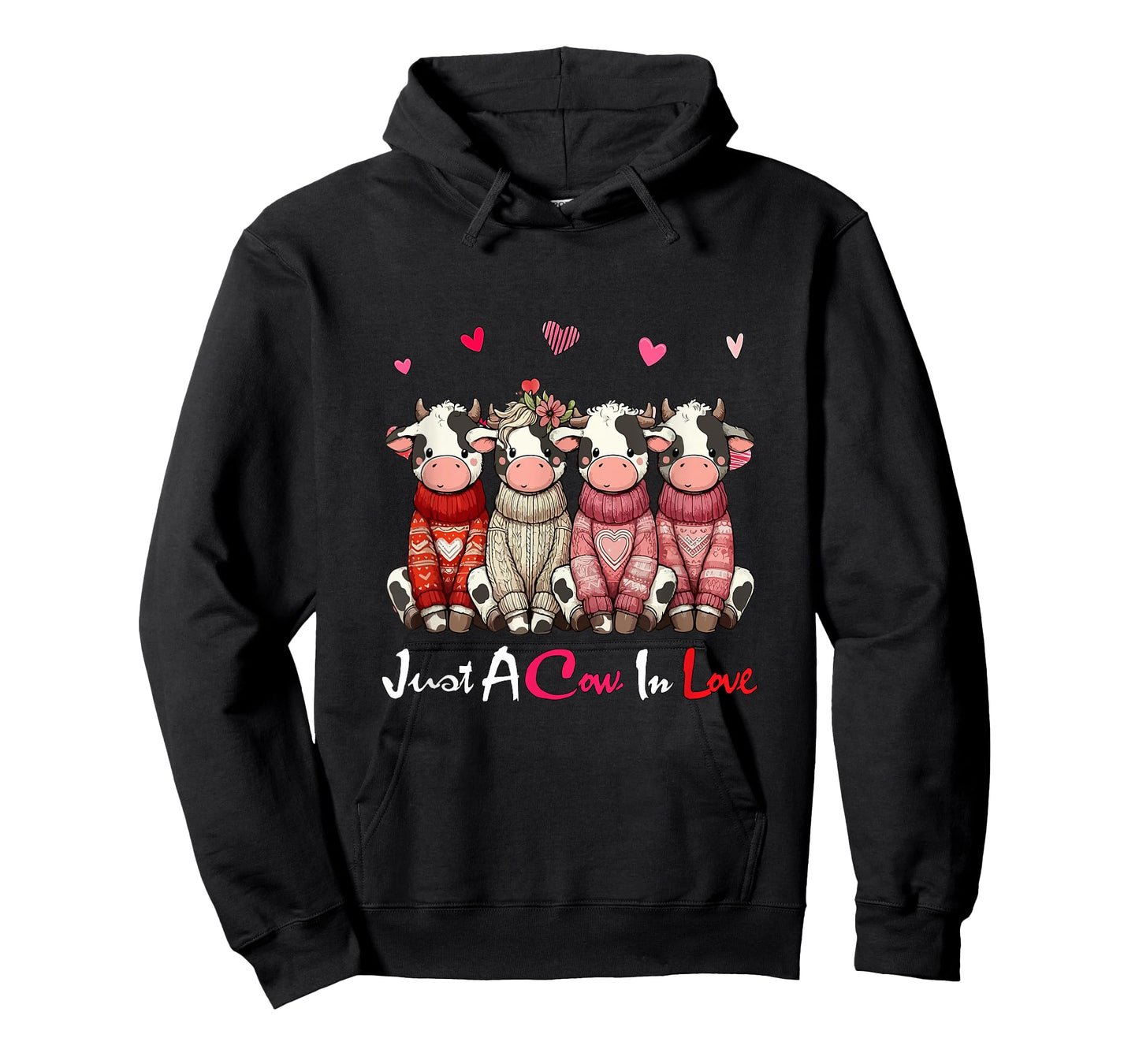 Just A Cow in Love Valentine's Day Group Cows Farmer Kids T-Shirt