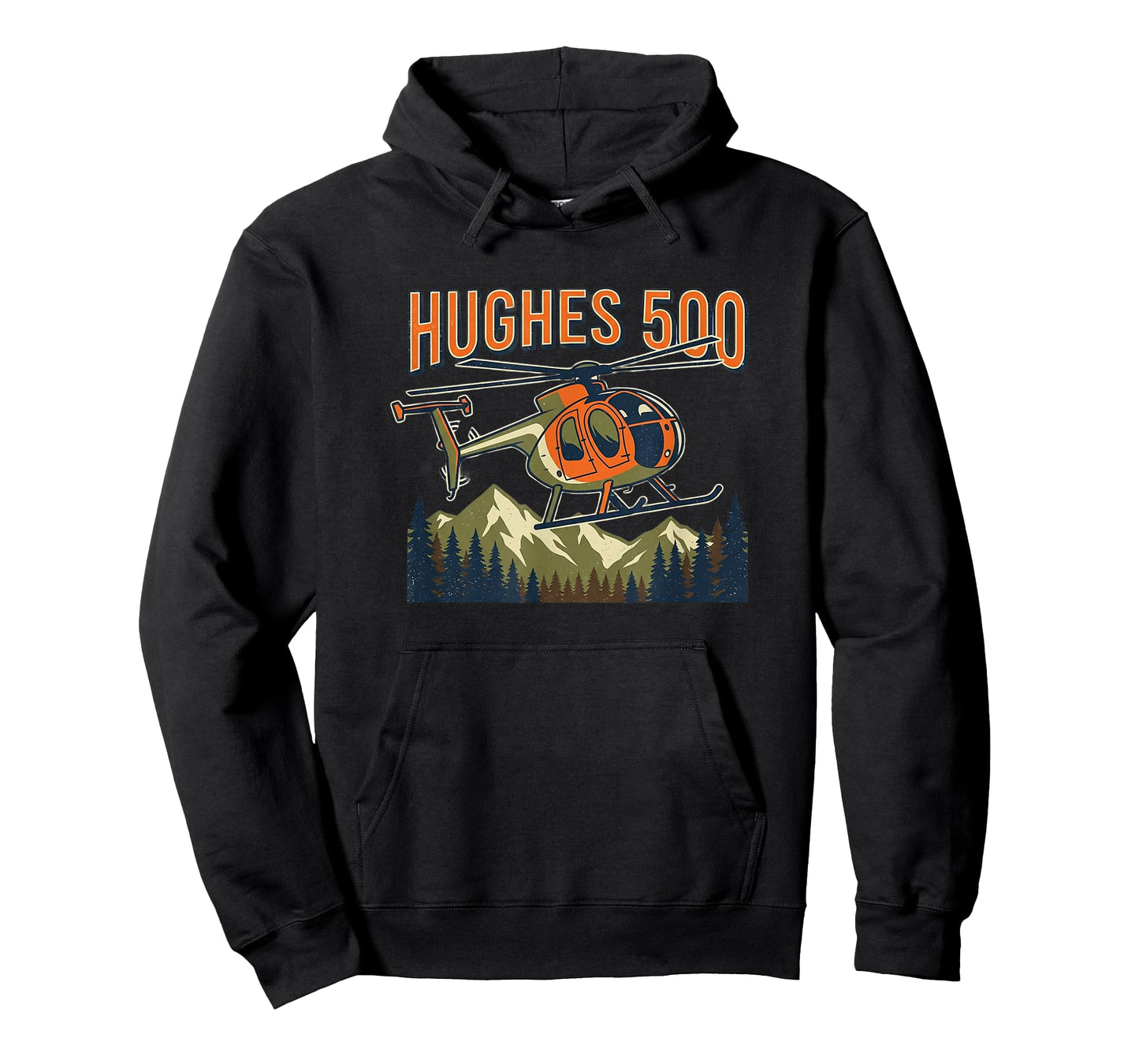 MD 500 Helicopter Pilot Hughes 500 Chopper Vintage T-Shirt