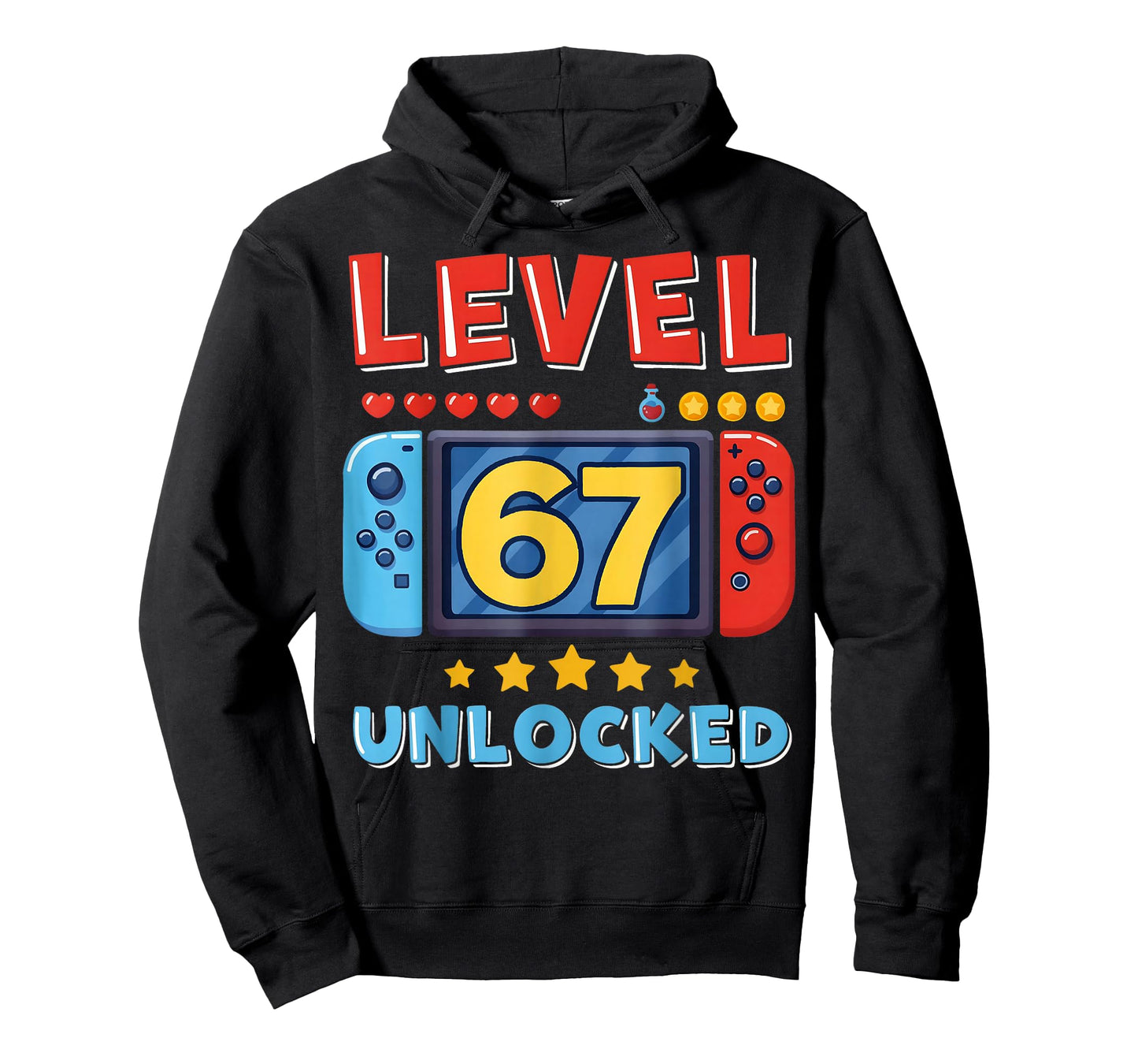 Level 67 Unlocked Gamer Birthday Boy Gift for Boys Kids T-Shirt