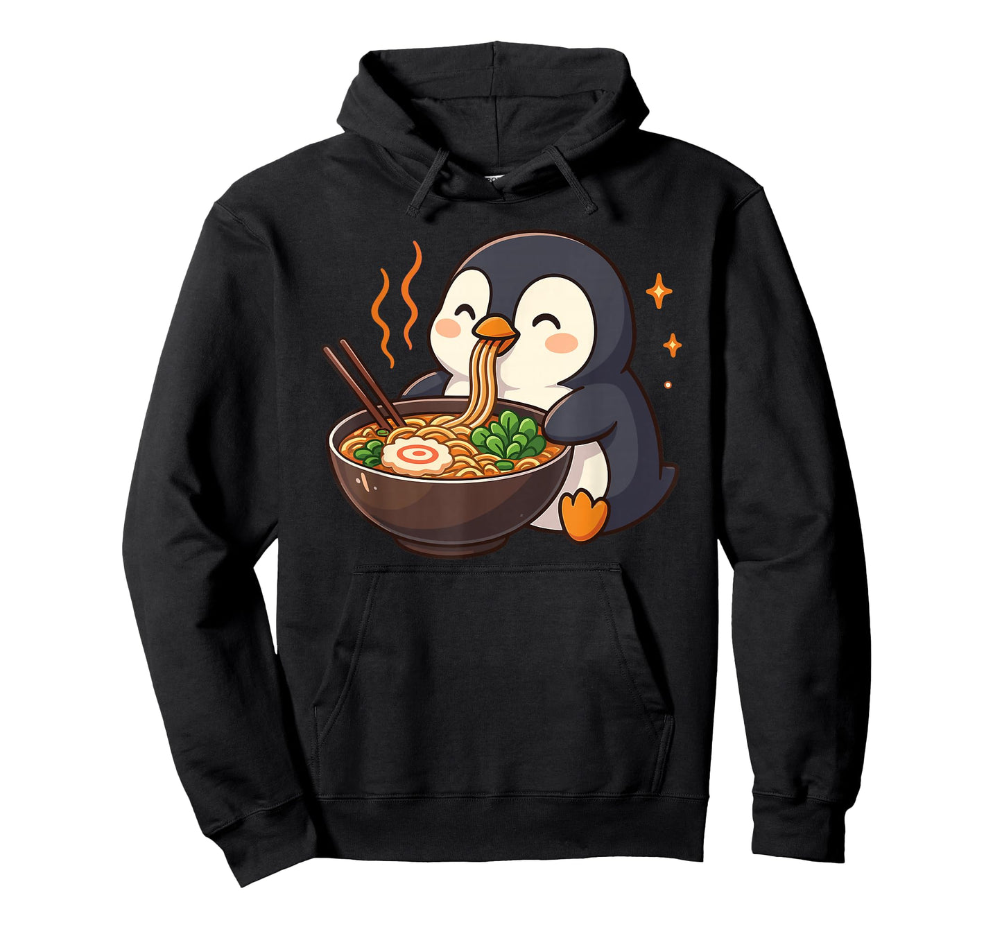 Penguin with Noodles Ramen Kawaii Penguin T-Shirt