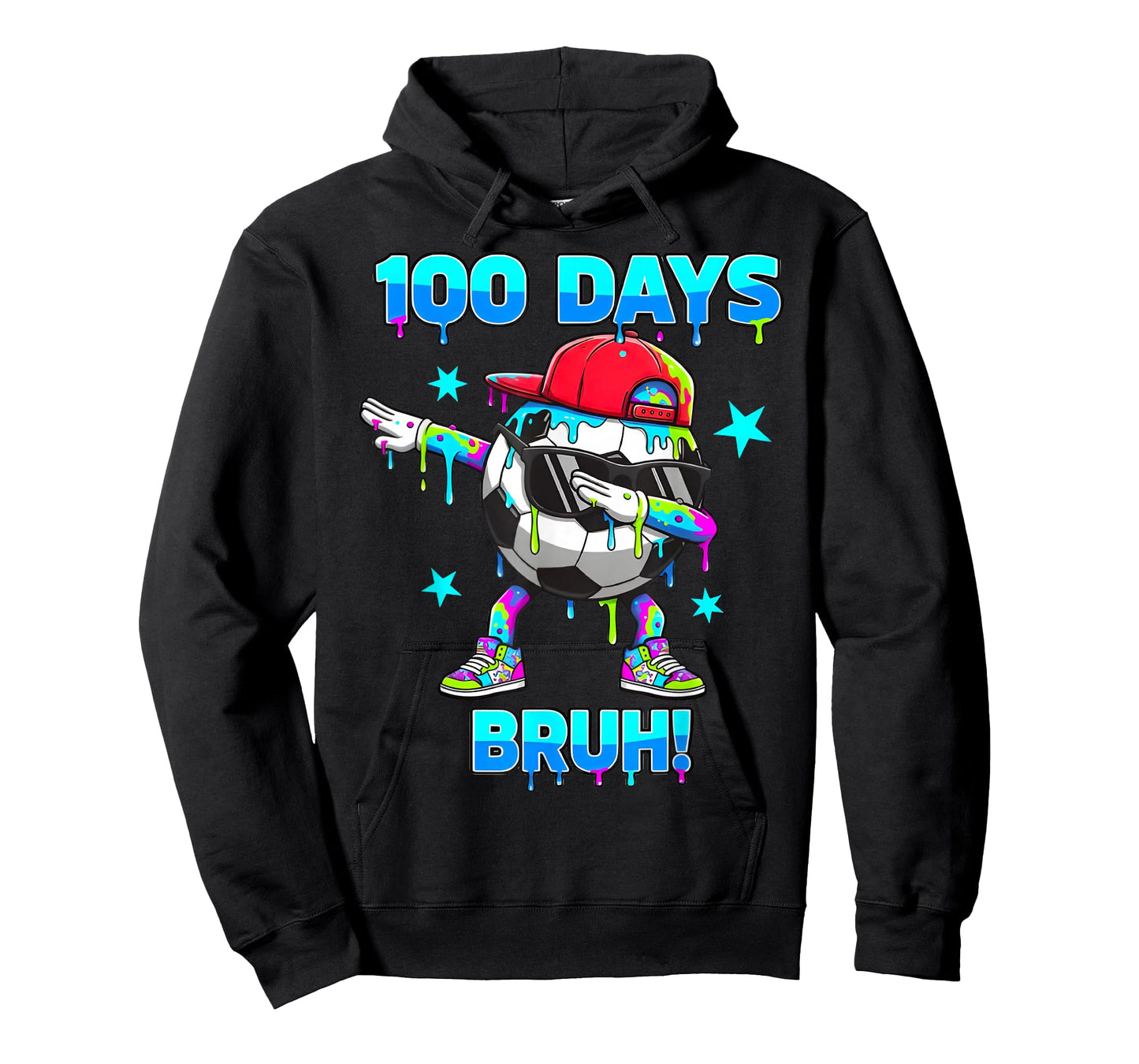 100 Days Bruh Youth Boys Soccer Dabbing 100th Day of School T-Shirt