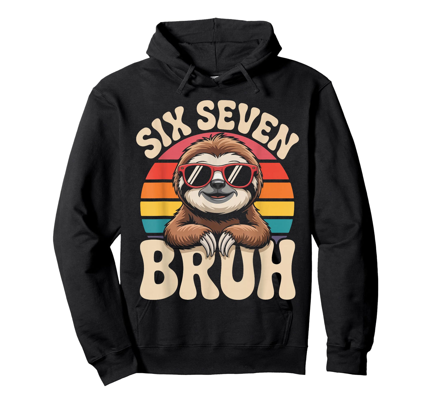 Six Seven Bruh Sloth Retro Vintage Funny 67 Meme Kids T-Shirt