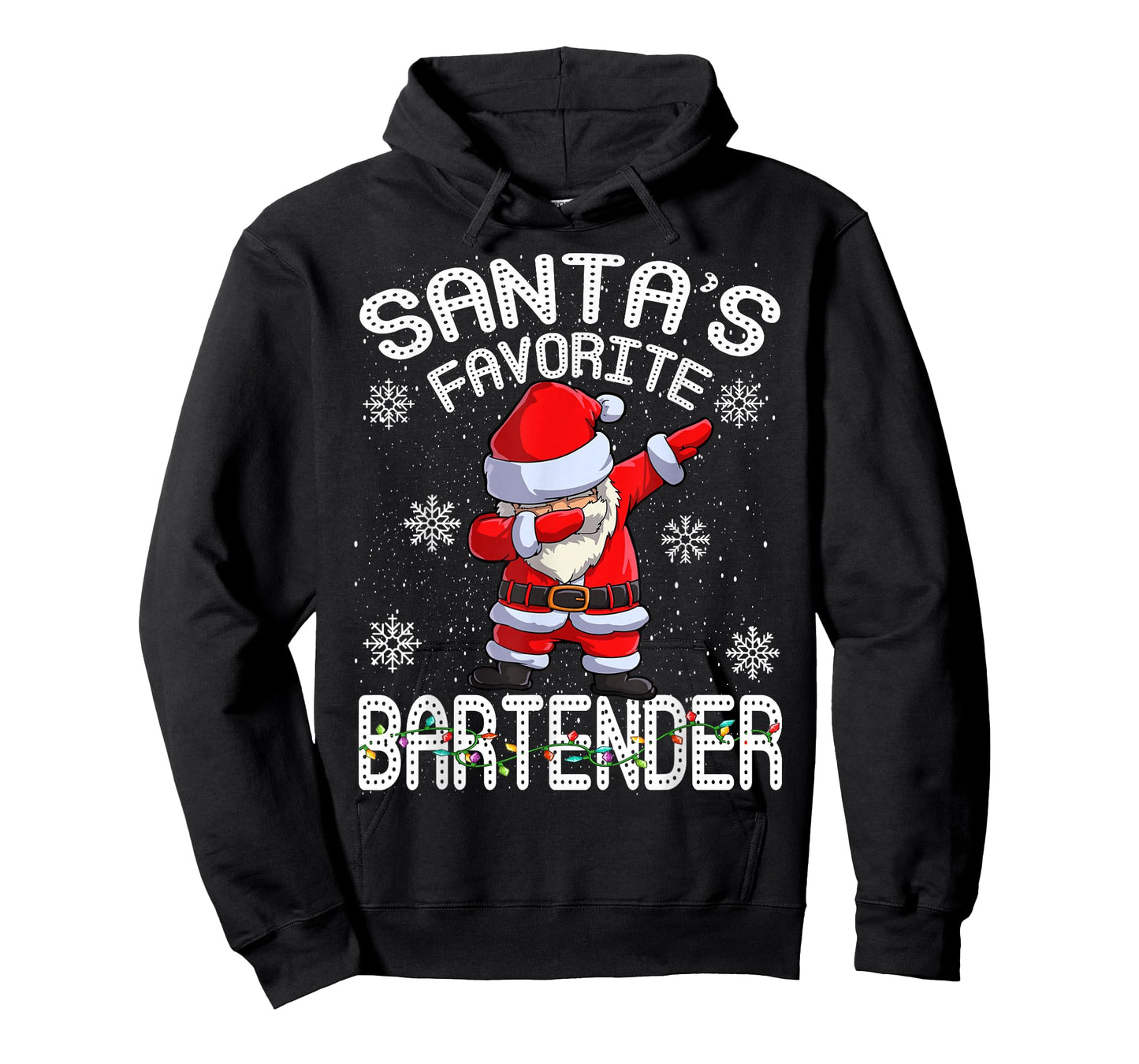 Santa's Favorite Bartender Christmas T-Shirt
