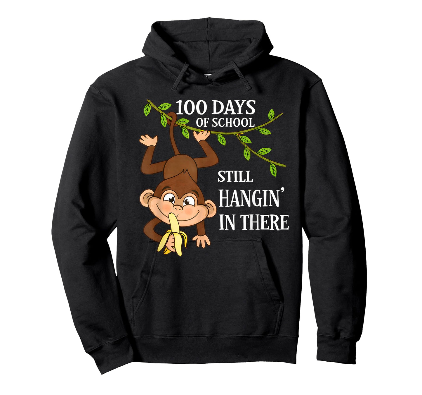 100 Days of School Still Hangin in There Monkey Teacher Kids T-Shirt