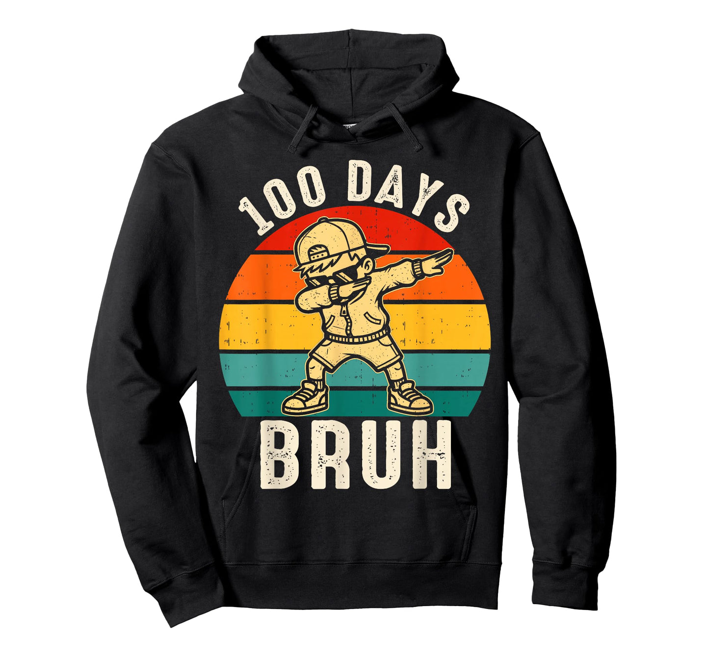 100 Days Bruh Dabbing Boys Funny 100th Day of School Kids T-Shirt